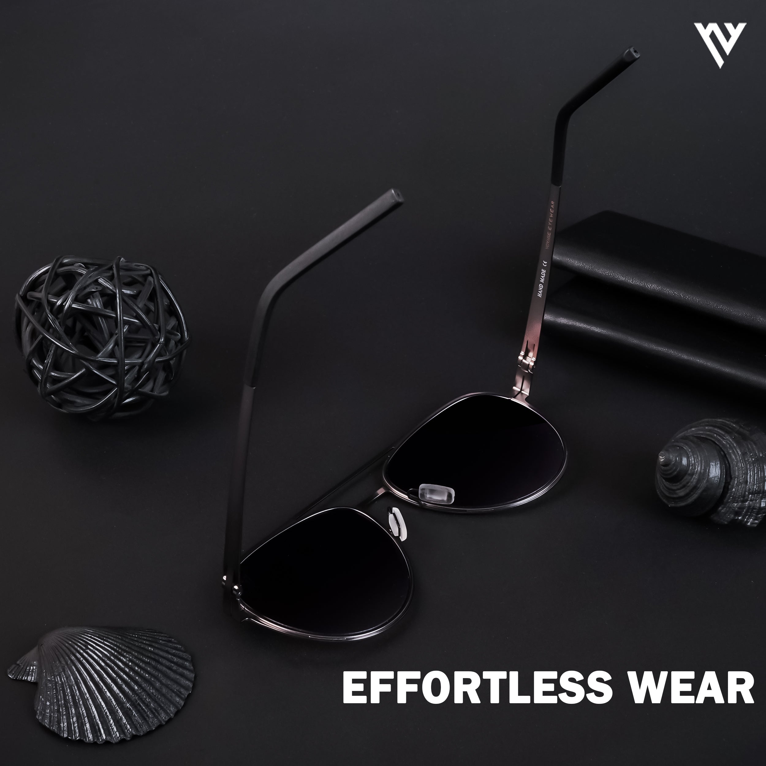 Silver Polarized Aviator Sunglasses - PMG4290