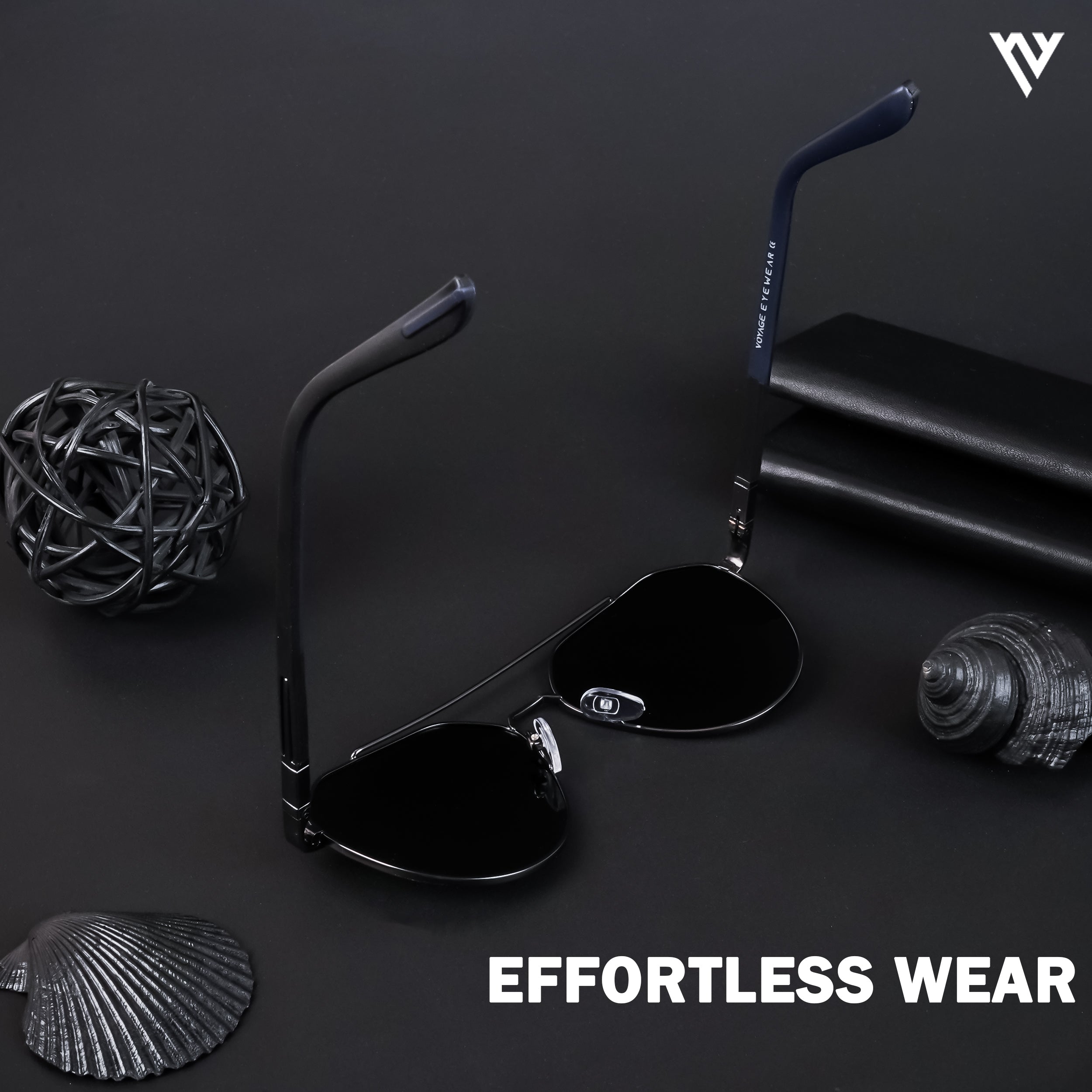 Grey Polarized Aviator Sunglasses - PMG4284