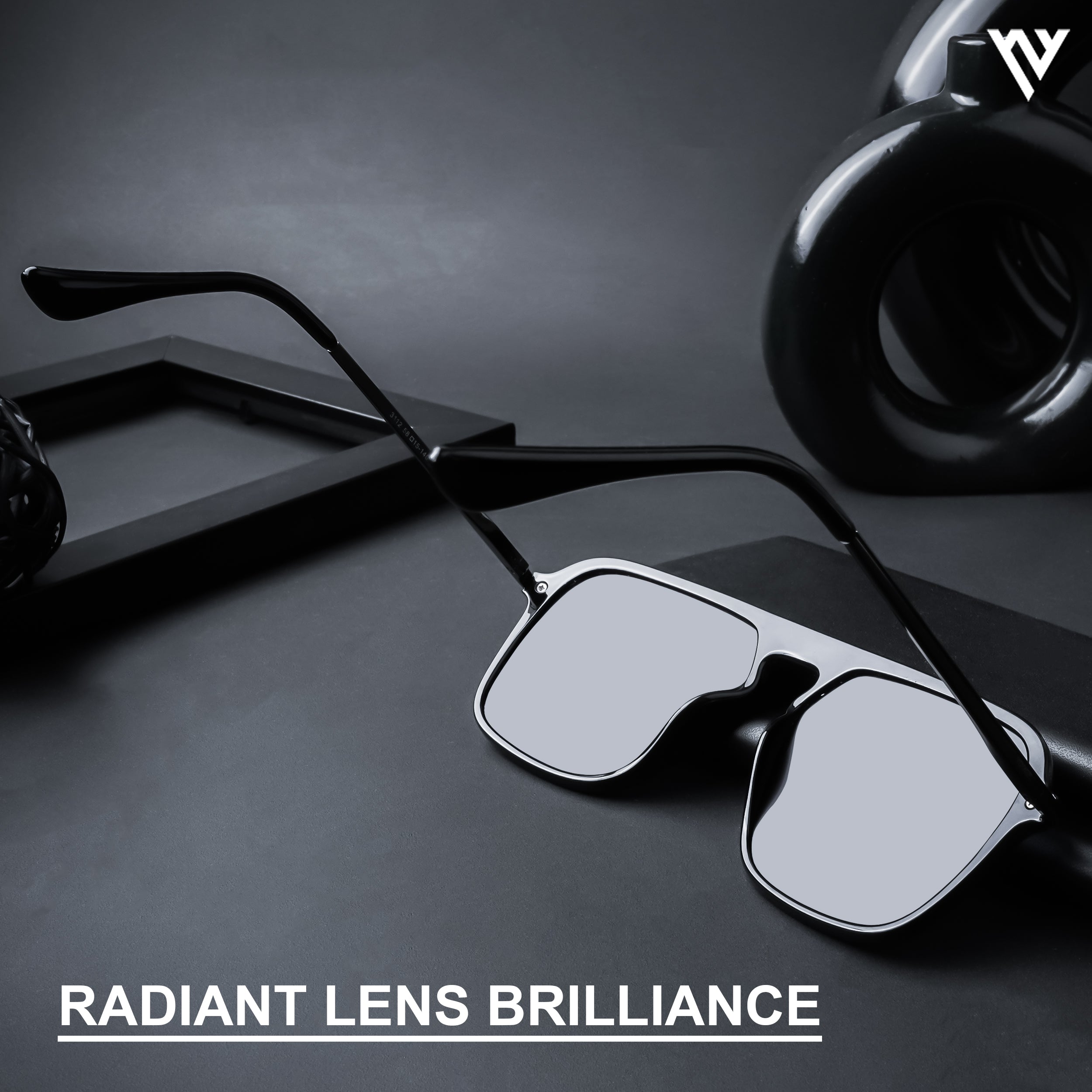 Aether | Black Polarized Wayfarer Sunglasses - PMG4578