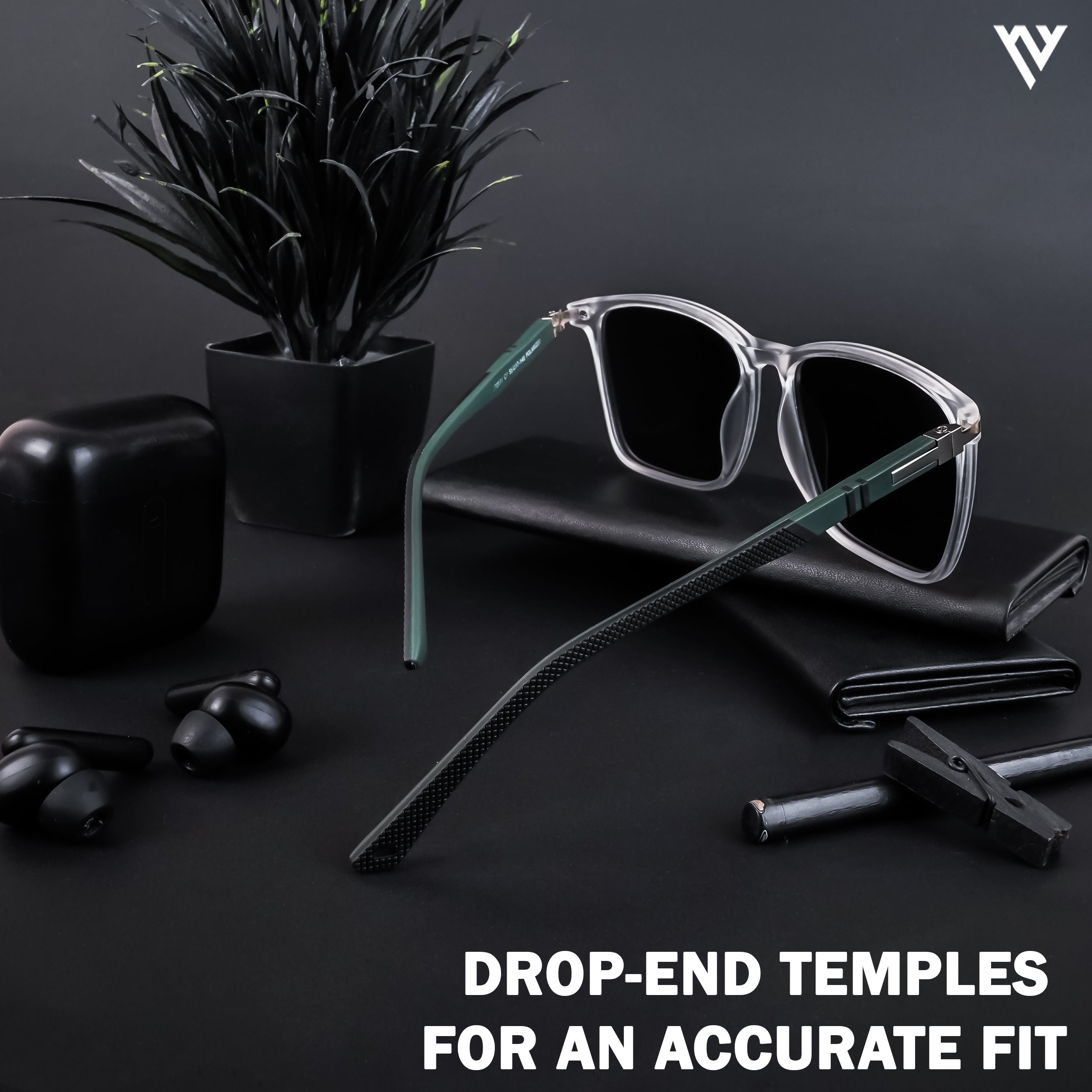Voyage Exclusive Transparent Polarized Wayfarer Sunglasses for Men & Women (TR8077PMG4485)