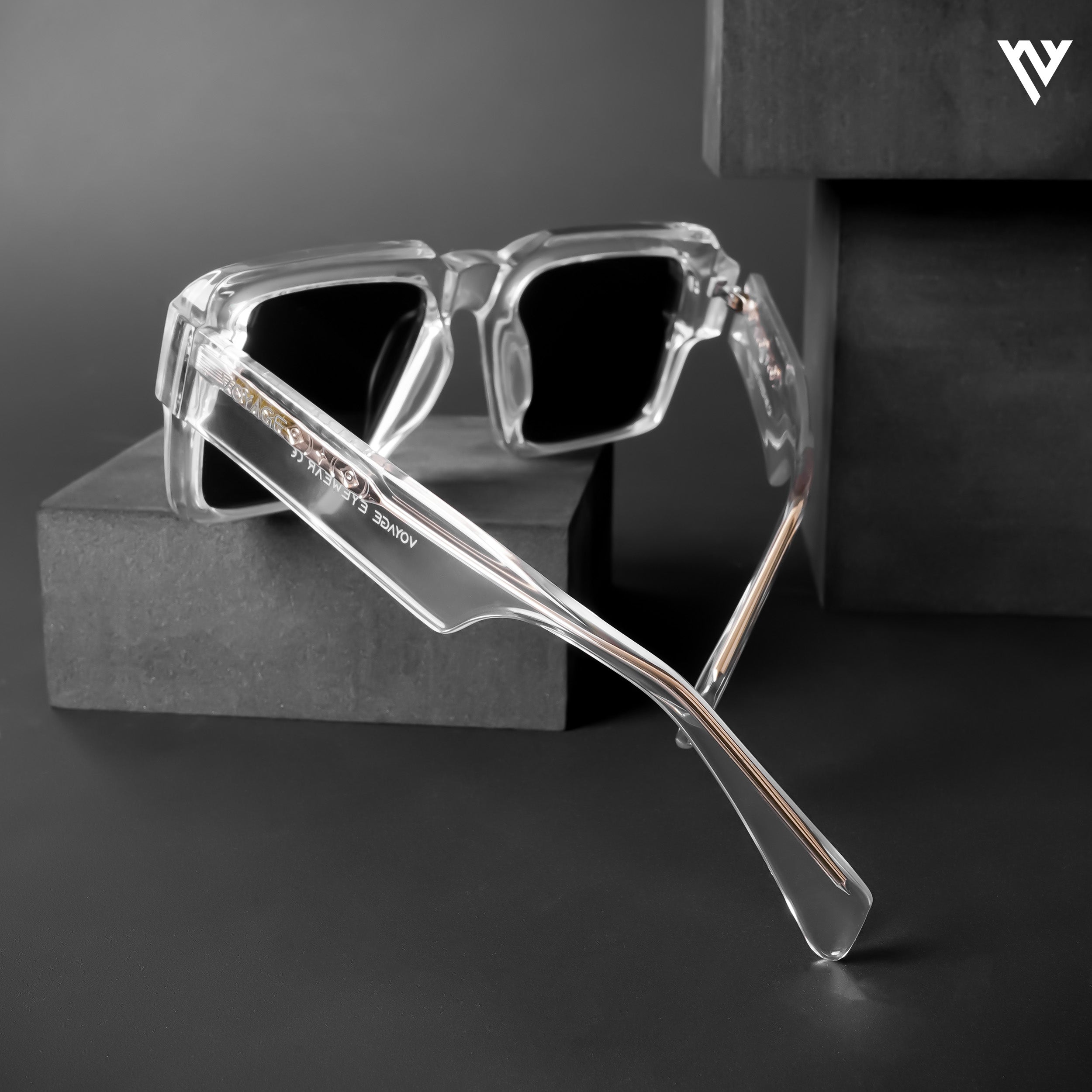 Voyage Exclusive Transparent Polarized Wayfarer Sunglasses for Men & Women - PMG4752