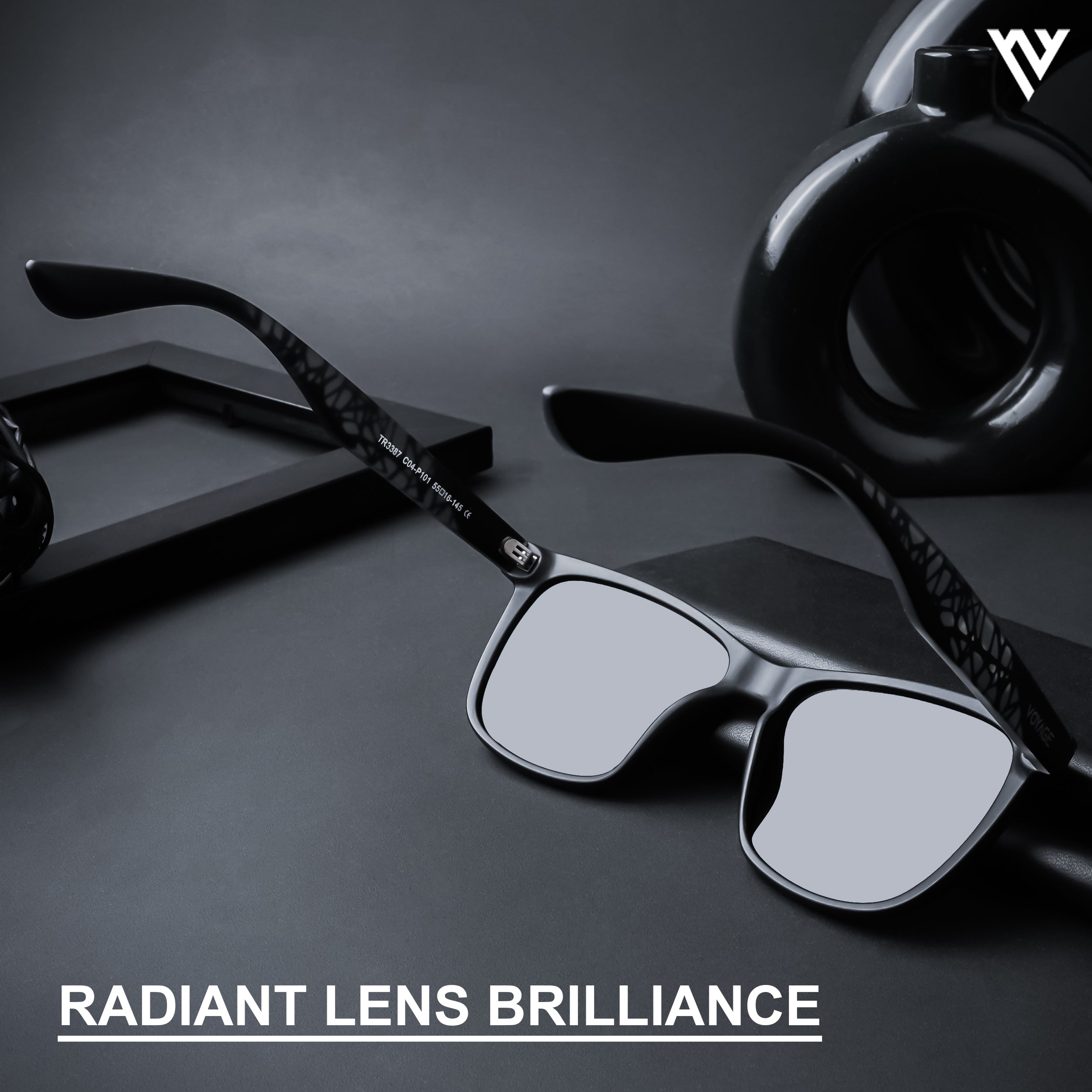 Voyage Exclusive Black Polarized Wayfarer Sunglasses for Men & Women (TR3387MG4579)