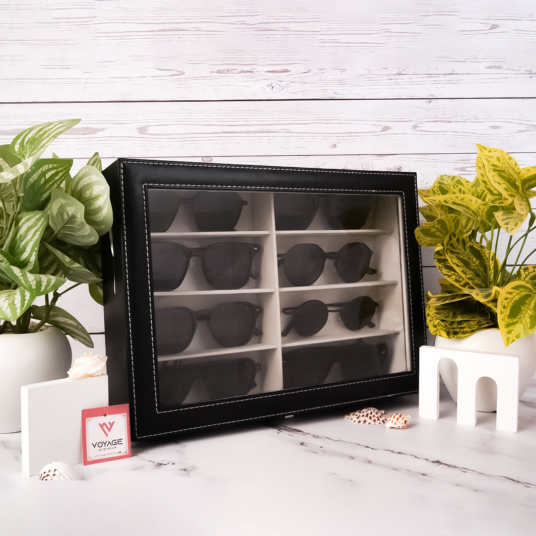 Voyage Black Square Sunglasses or Eyeglasses Storage Box (No Logo)