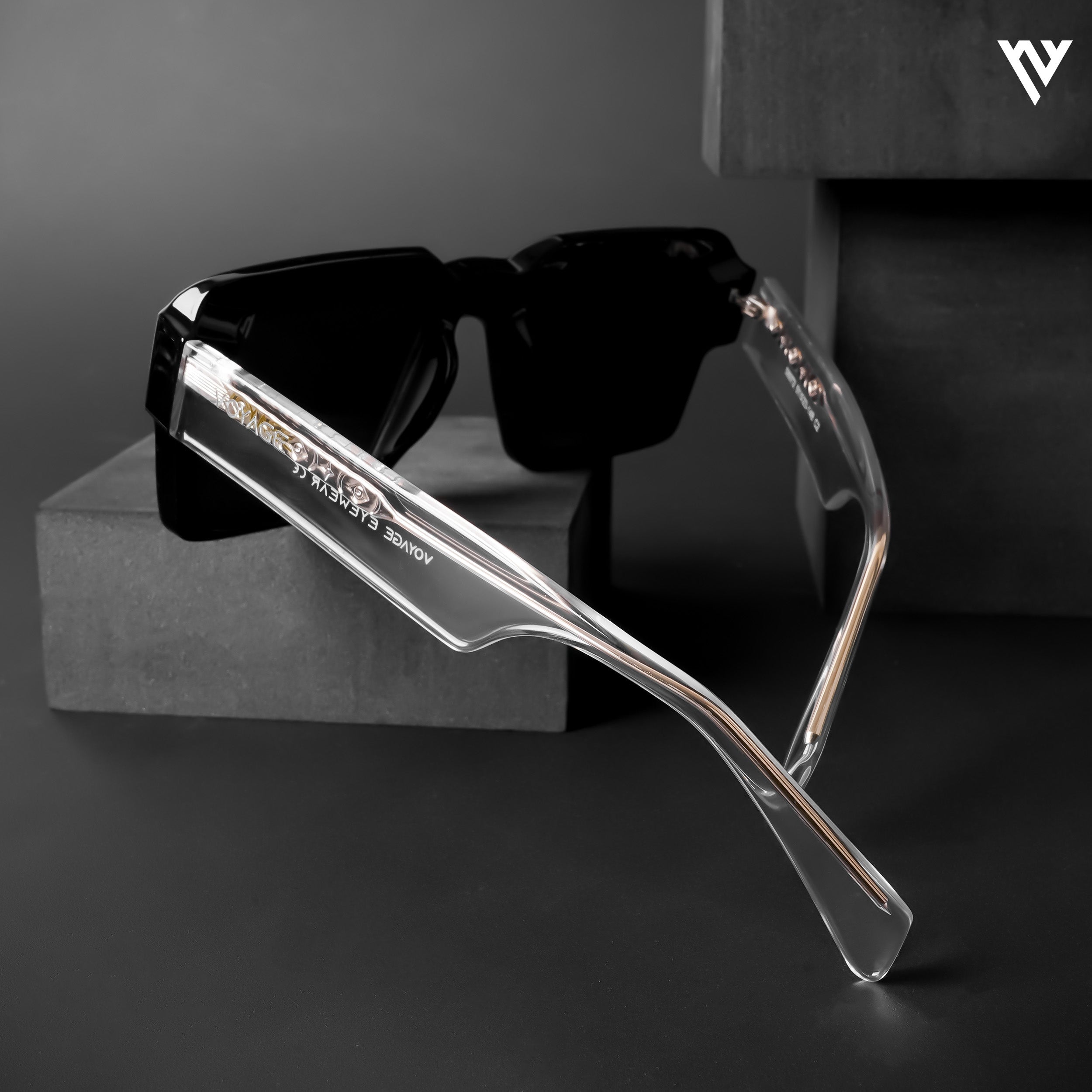 Voyage Exclusive Shine Black Polarized Wayfarer Sunglasses for Men & Women - PMG4750