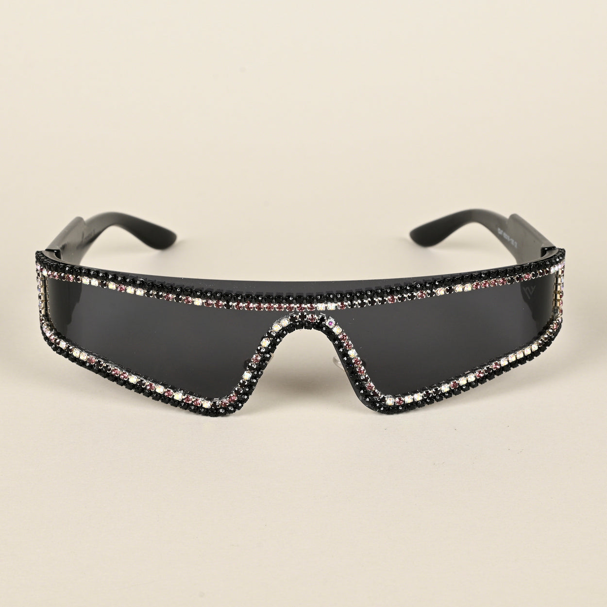 Voyage Black Wrap-Around Sunglasses for Men & Women - MG4348