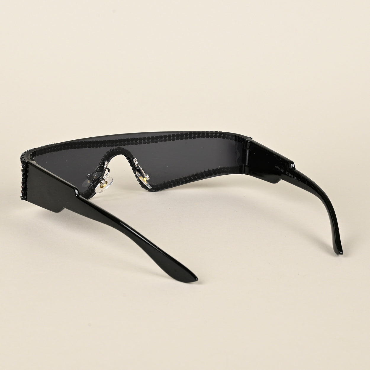 Voyage Black Wrap-Around Sunglasses for Men & Women - MG4348