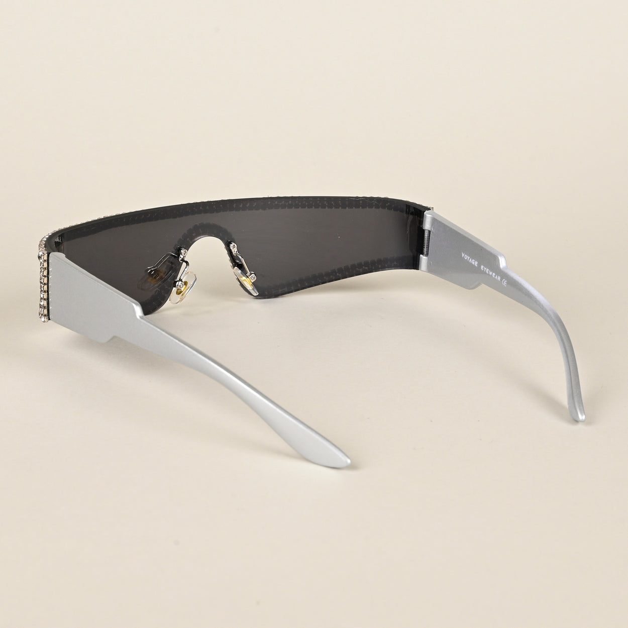 Voyage Silver Wrap-Around Sunglasses for Men & Women - MG4349
