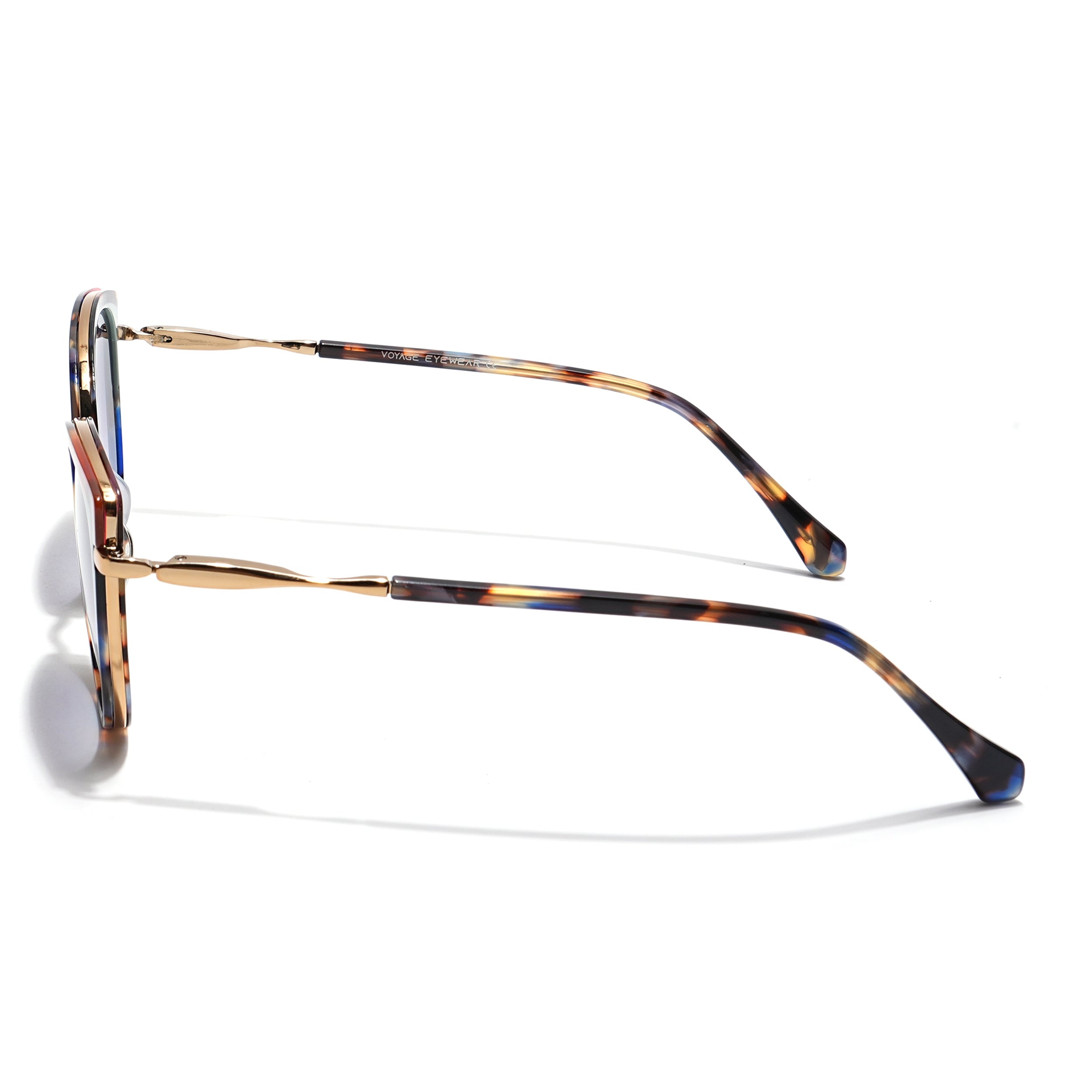 Voyage Select Cateye Sunglasses (Grey & Clear Lens | Demi Brown & Golden Frame - SLMG6104)