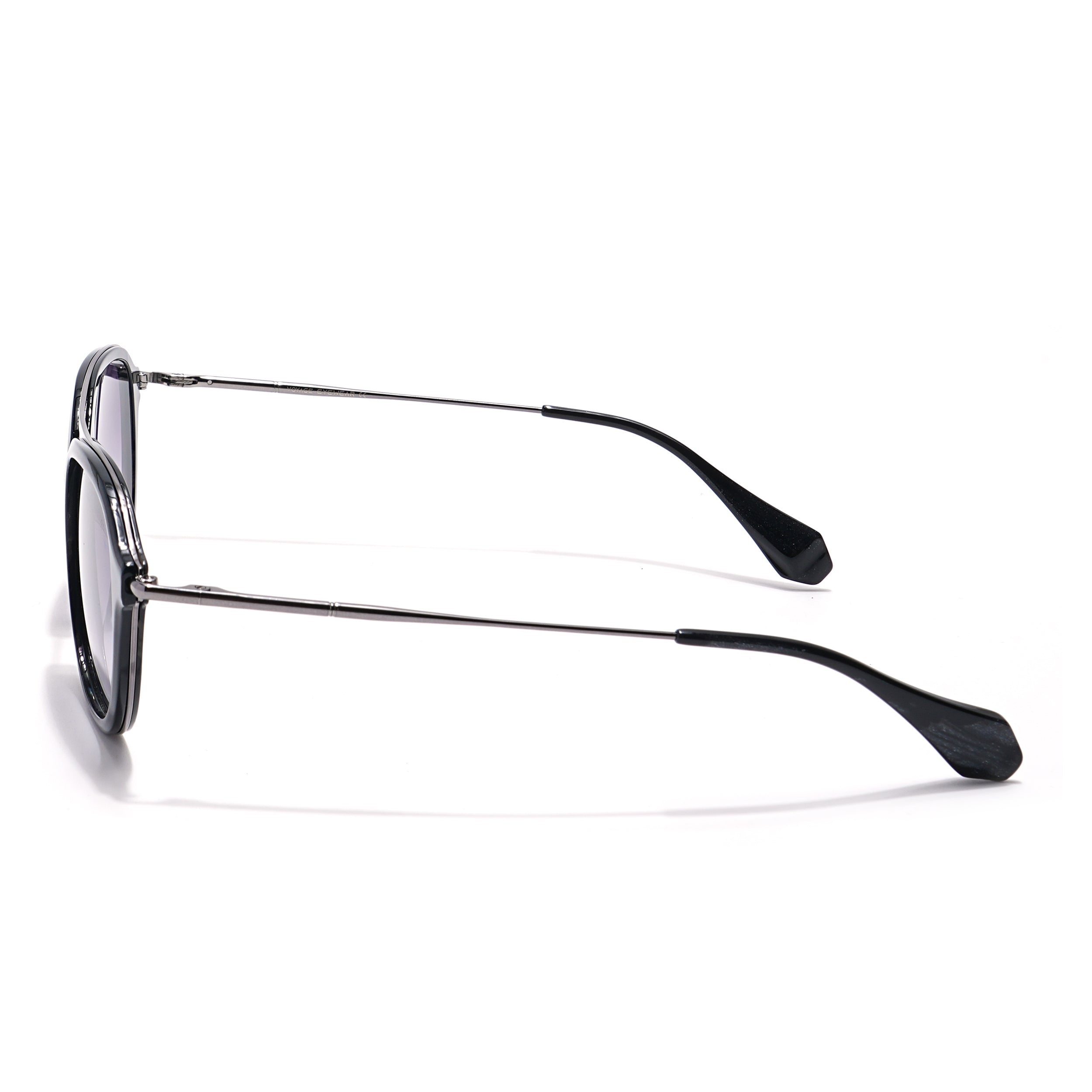 Voyage Select Wayfarer Sunglasses (Grey & Clear Lens | Black Frame - SLMG6114)