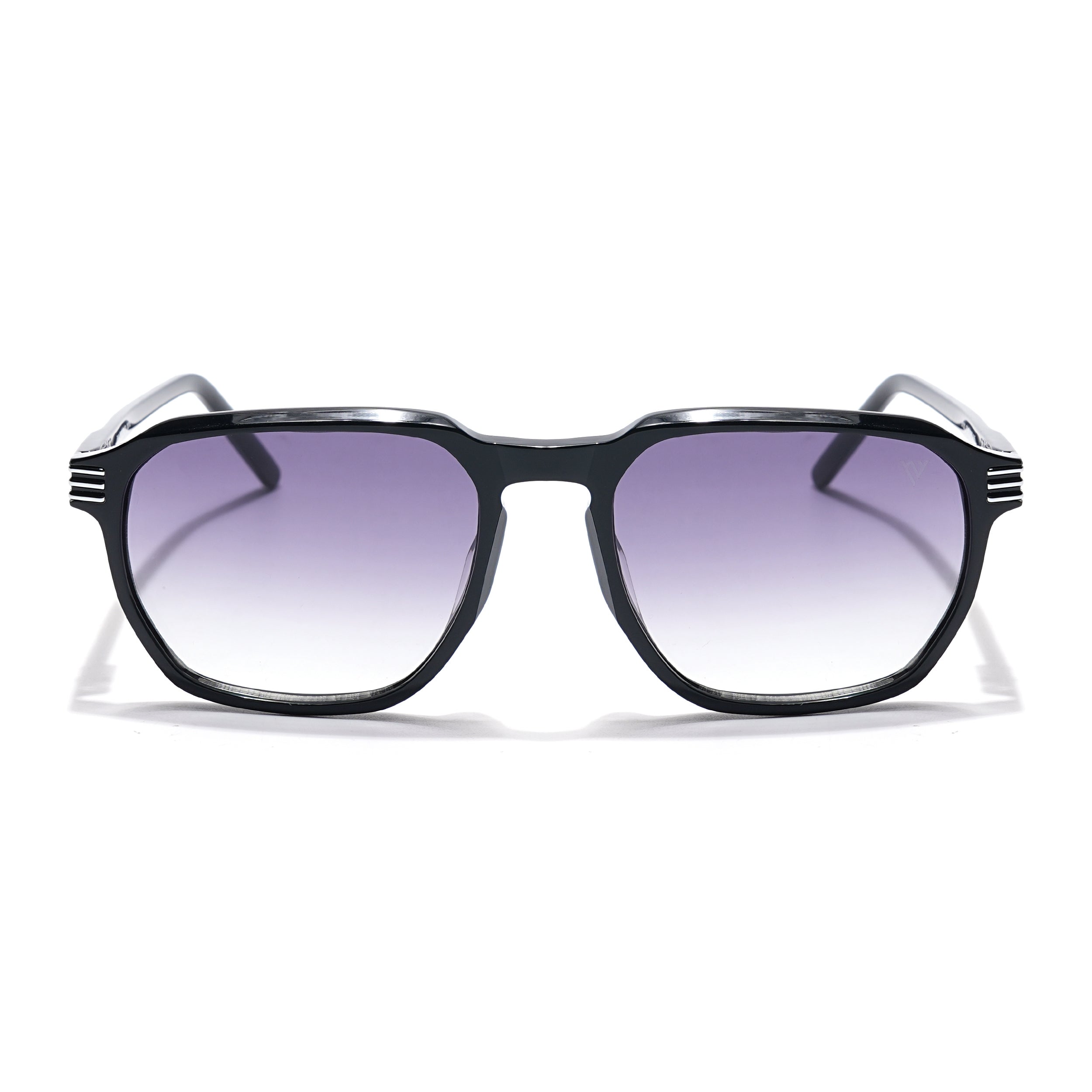 Voyage Select Square Sunglasses (Grey & Clear Lens | Black Frame - SLMG6121)