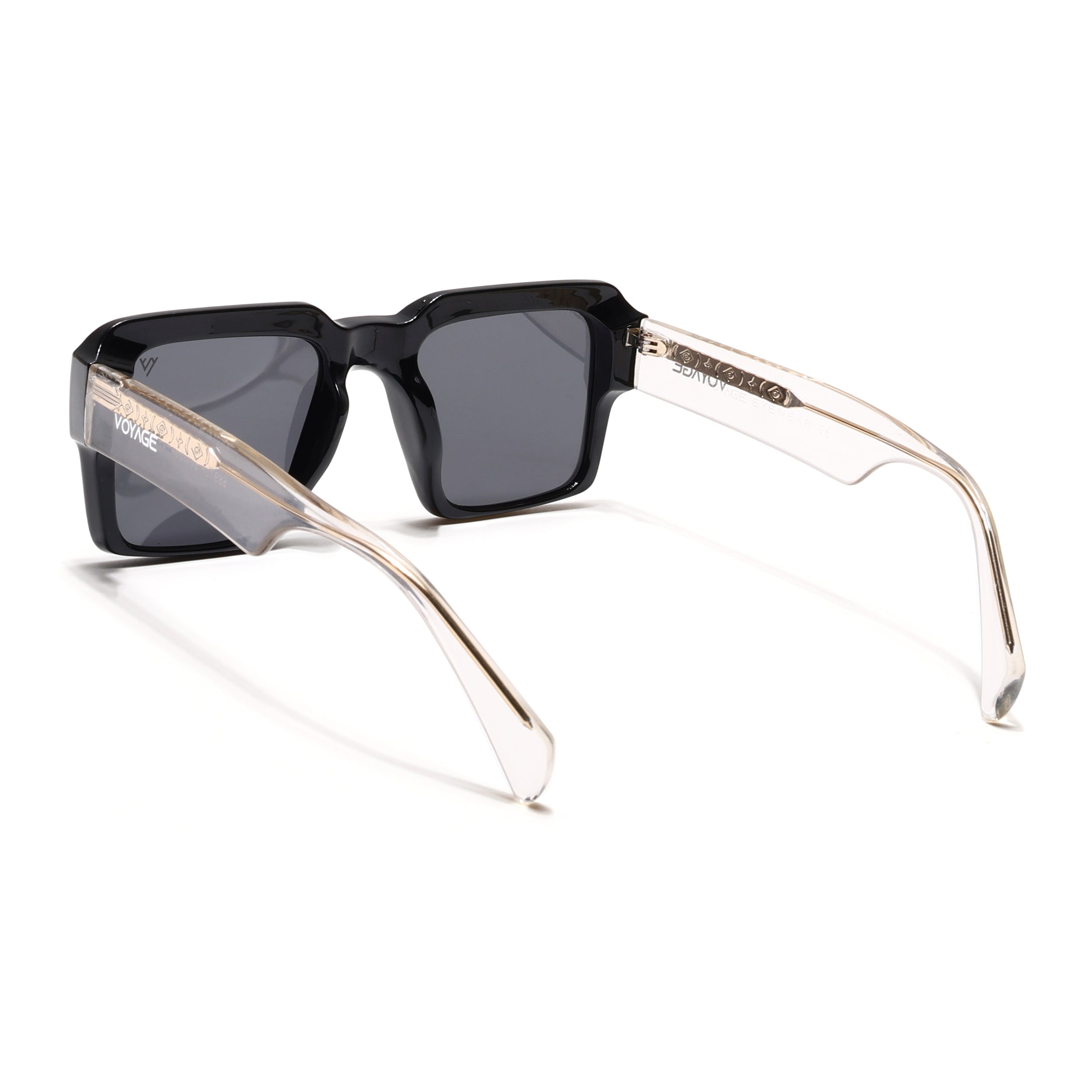 Flux | Shine Black Polarized Wayfarer Sunglasses - PMG4750