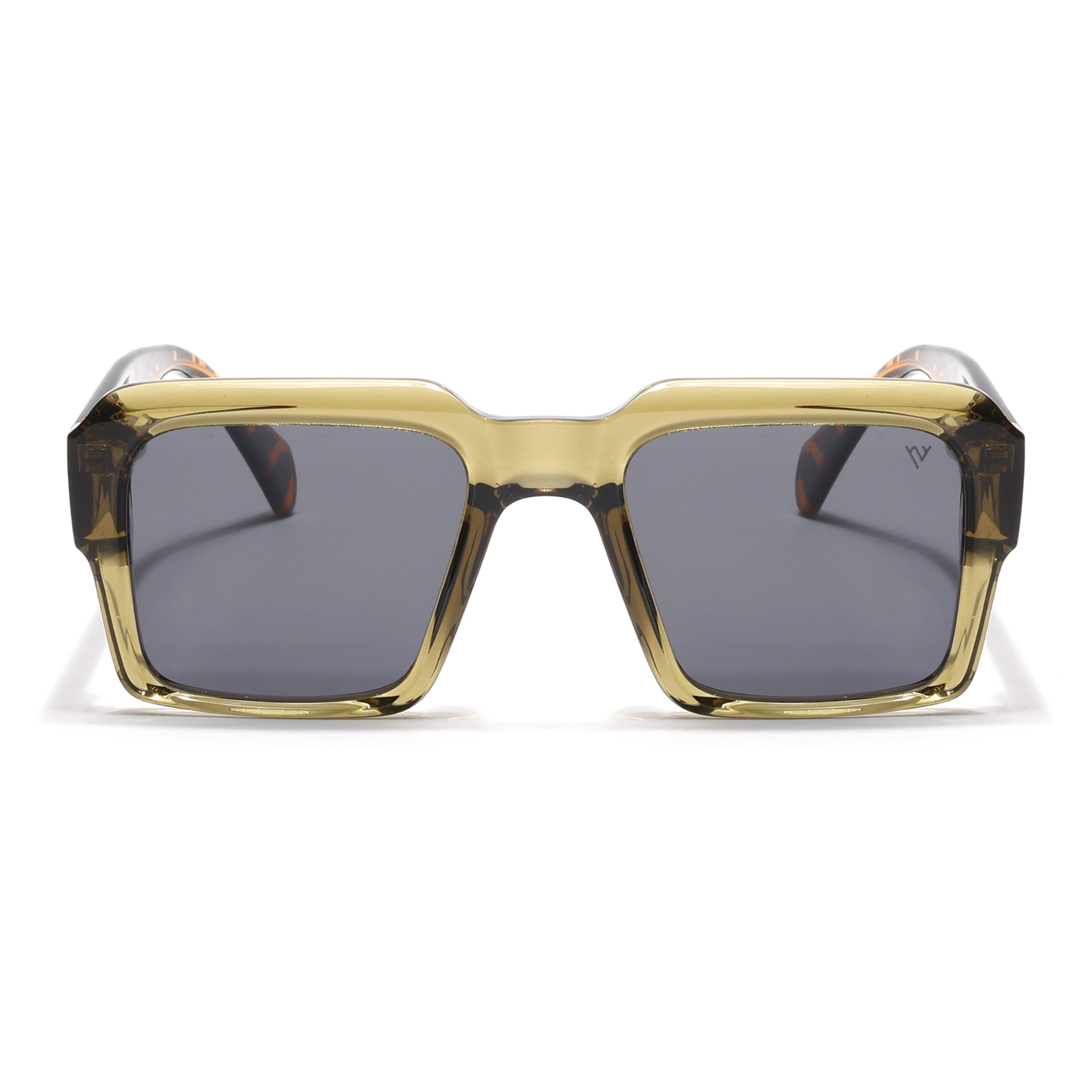Flux | Demi Transparent Green Polarized Wayfarer Sunglasses - PMG4754