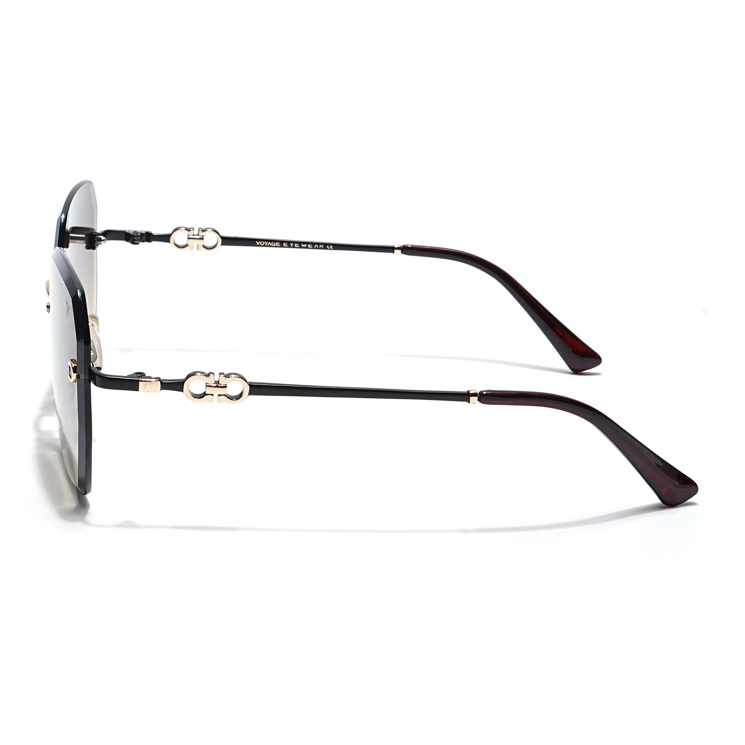 Oversize Sunglasses (Olive Lens | Rimless Frame - MG6023)