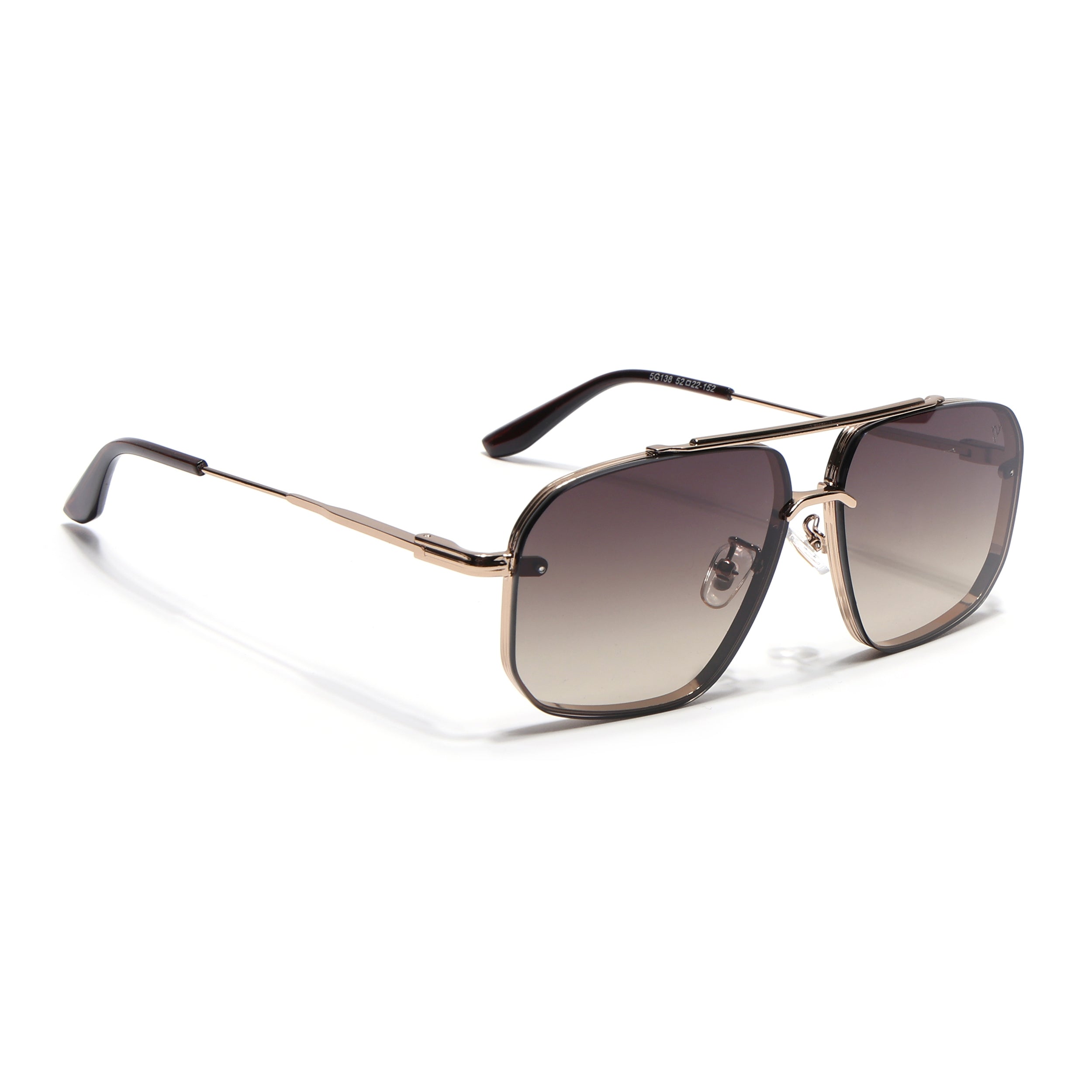Wayfarer Sunglasses for Men & Women (Olive & Clear Lens | Golden Frame - MG6884)