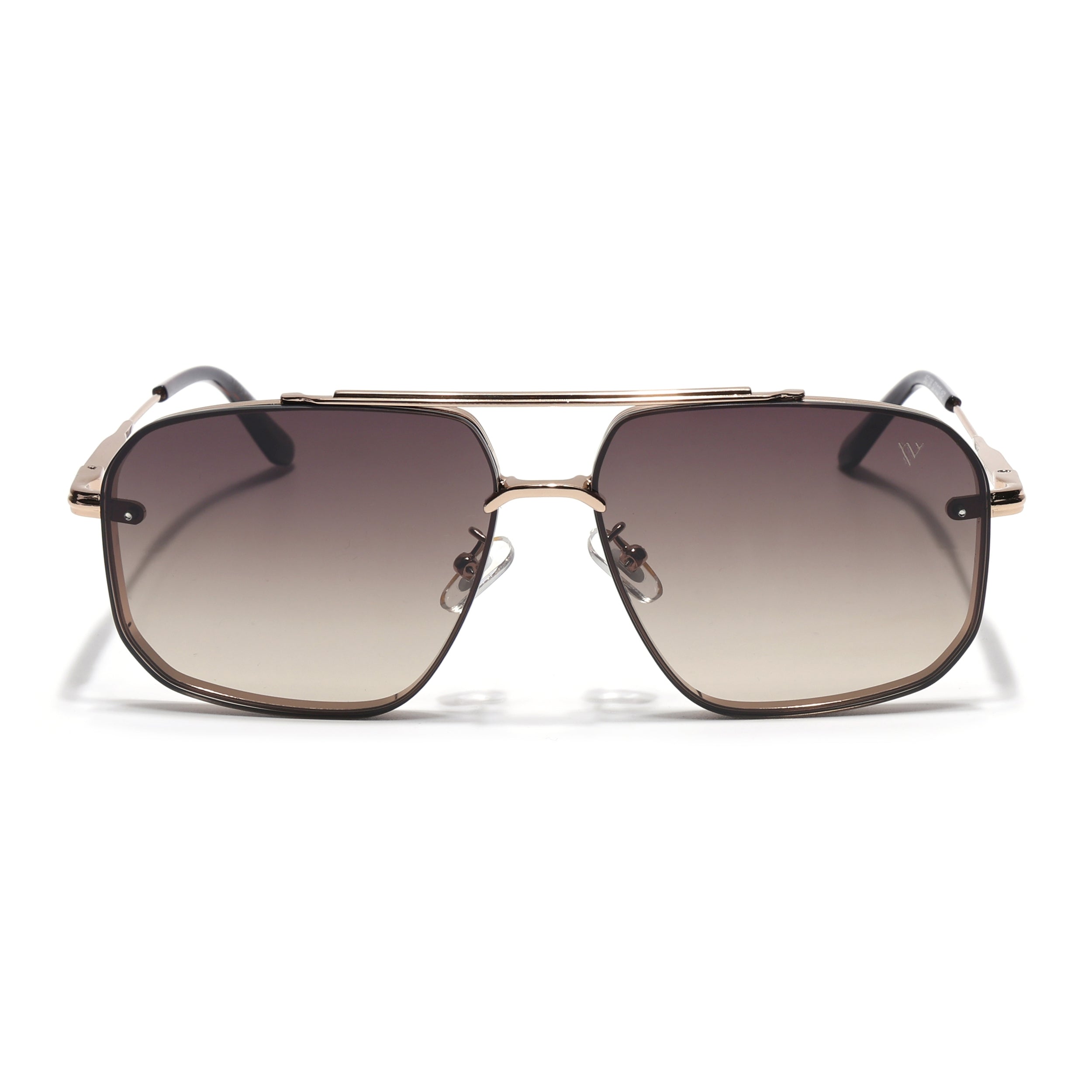 Wayfarer Sunglasses for Men & Women (Olive & Clear Lens | Golden Frame - MG6884)