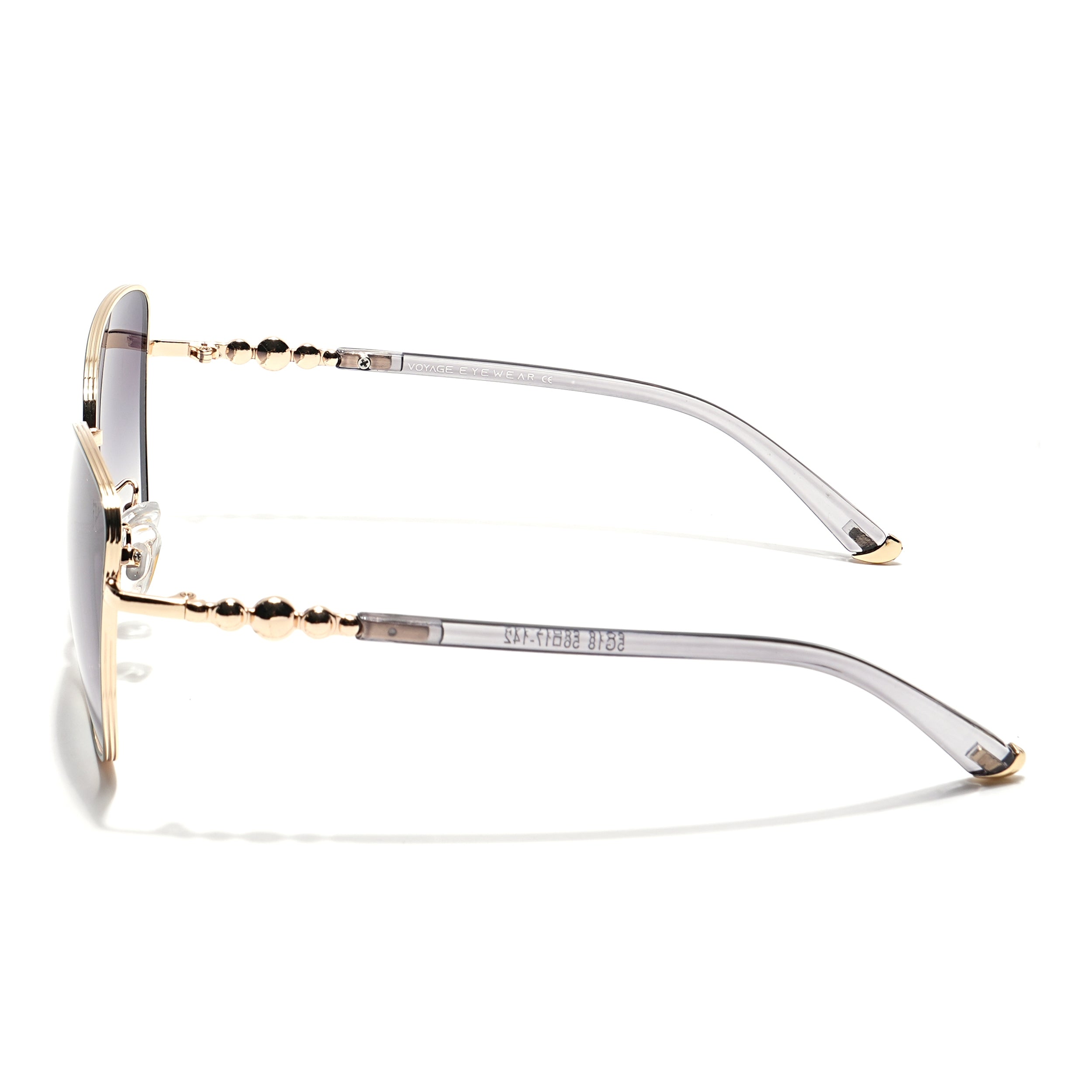Cateye Sunglasses (Green & Clear Lens | Golden & Green Frame - MG5999)