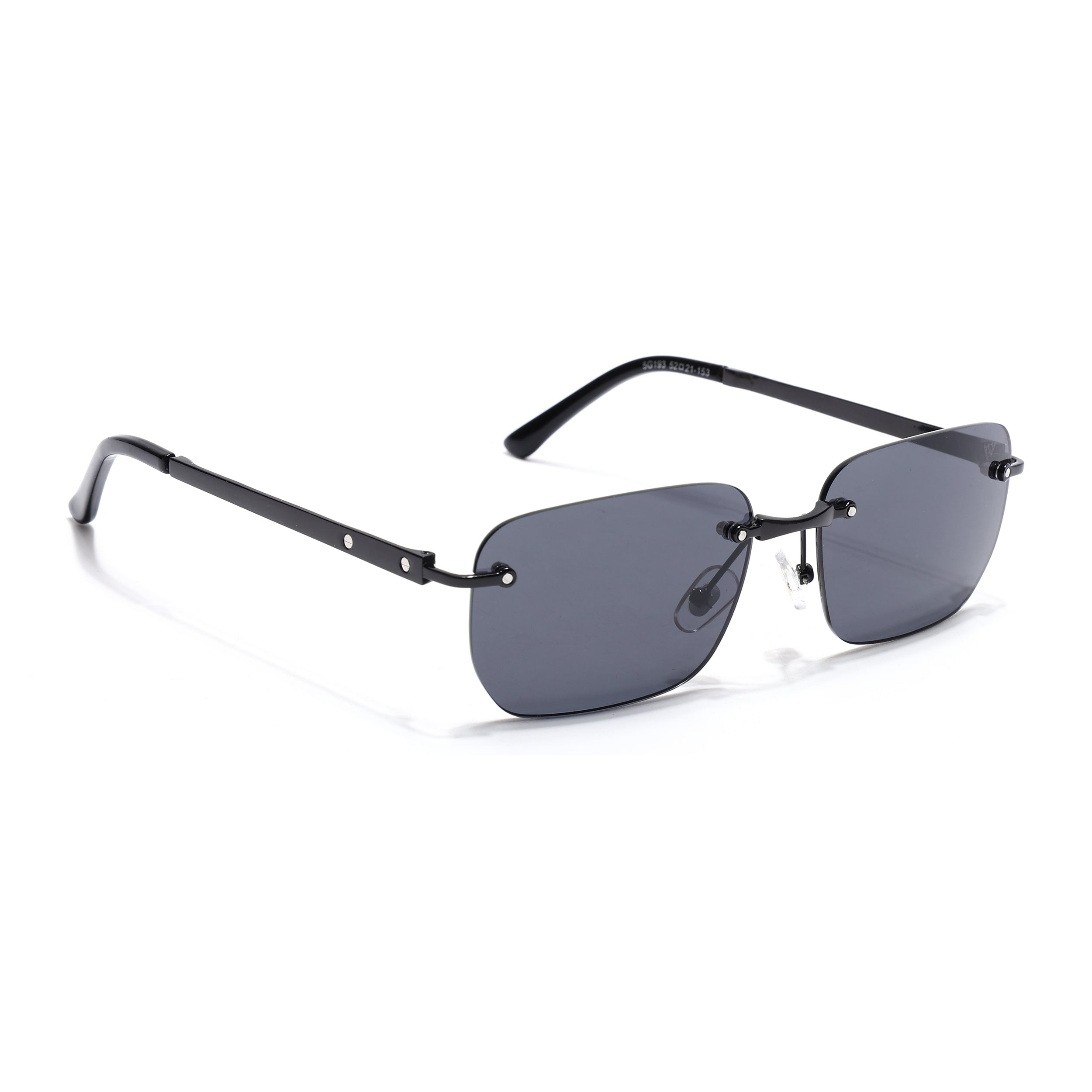 Rayn | Black Rimless Sunglasses | Black Frame - MG7601