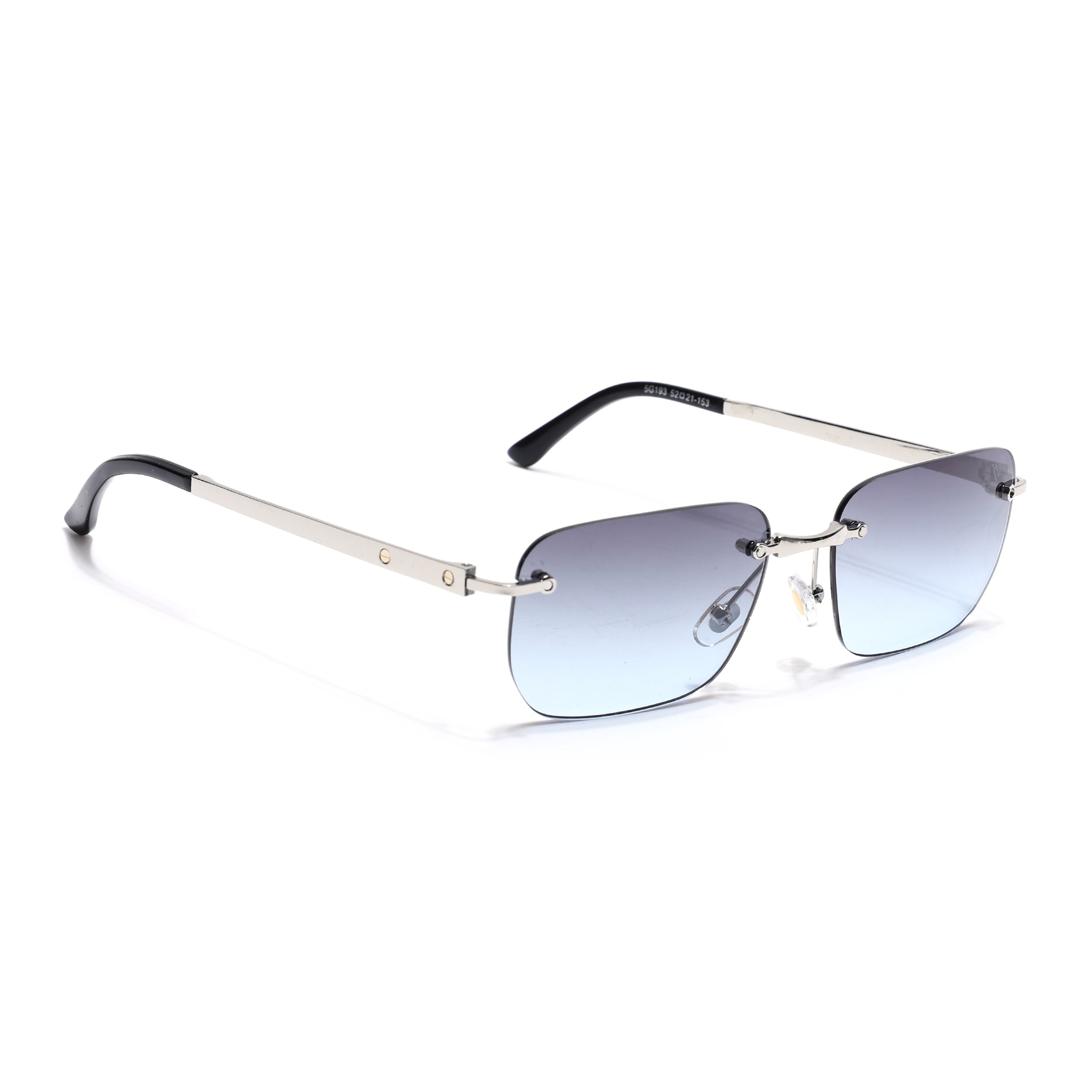 Rayn | Grey & Clear Rimless Sunglasses | Silver Frame - MG7602