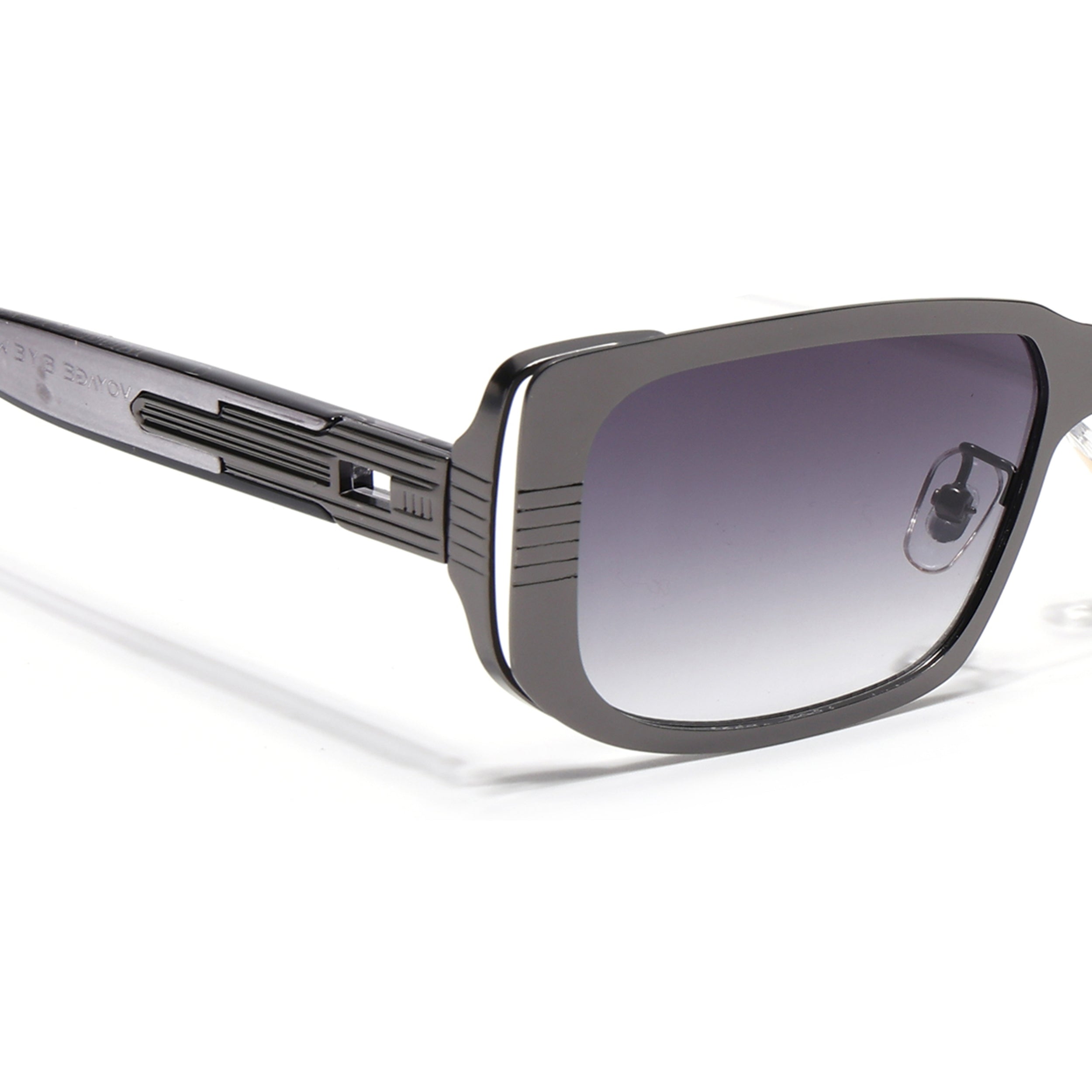 Rectangle Sunglasses for Men & Women (Olive & Clear Lens | Grey Frame - MG6896)