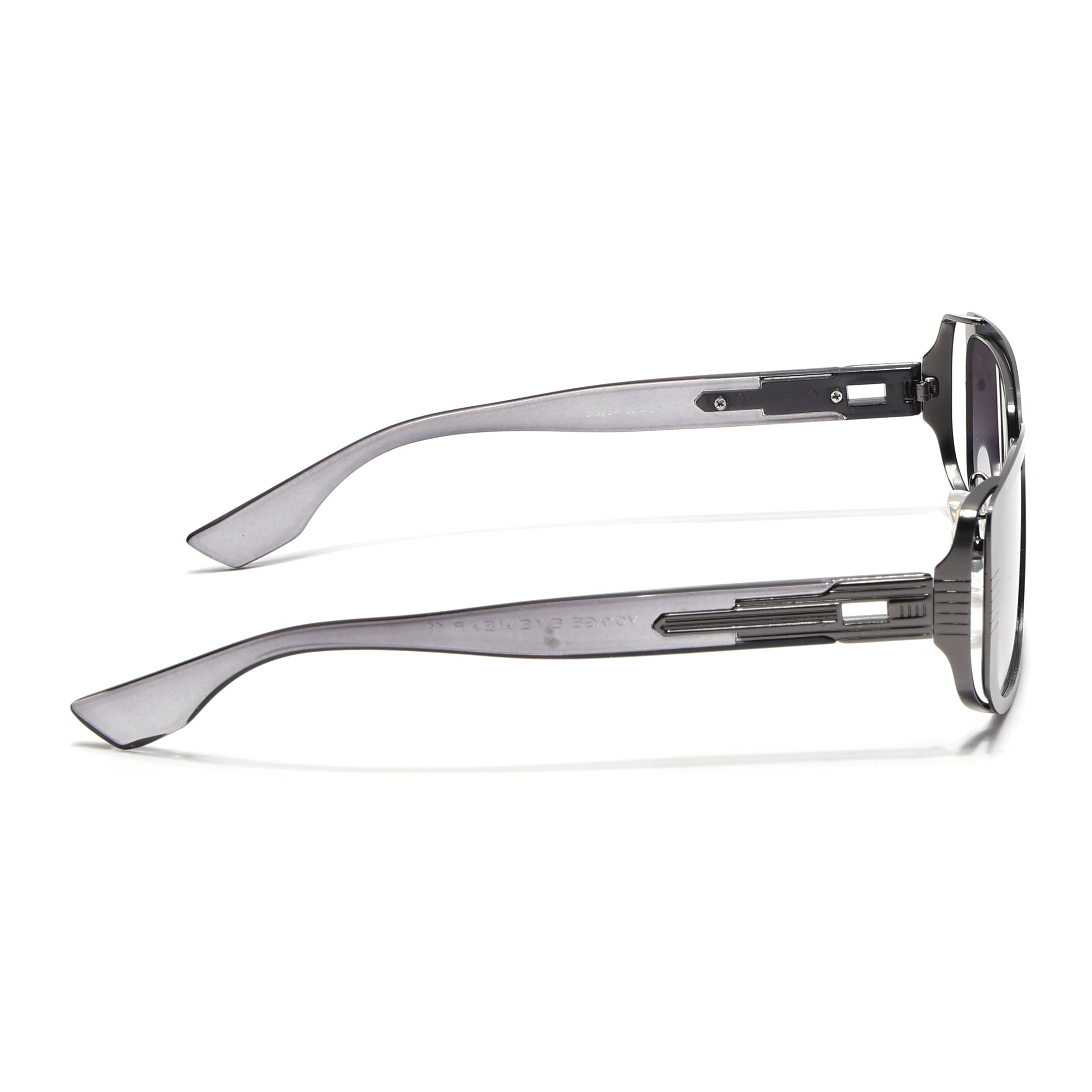 Rectangle Sunglasses for Men & Women (Olive & Clear Lens | Grey Frame - MG6896)