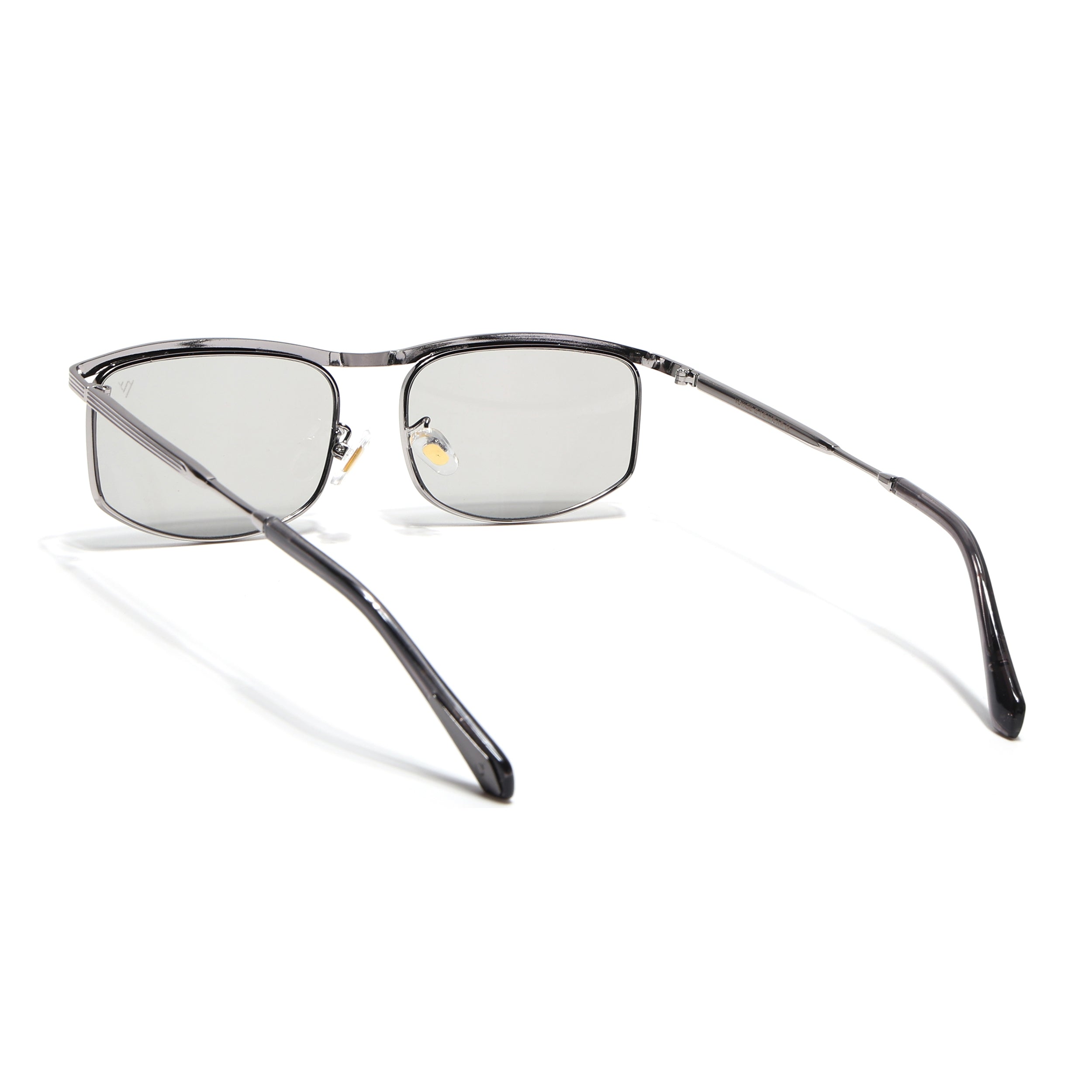 Rectangle Sunglasses for Men & Women (Clear Lens | Silver Frame - MG6903)