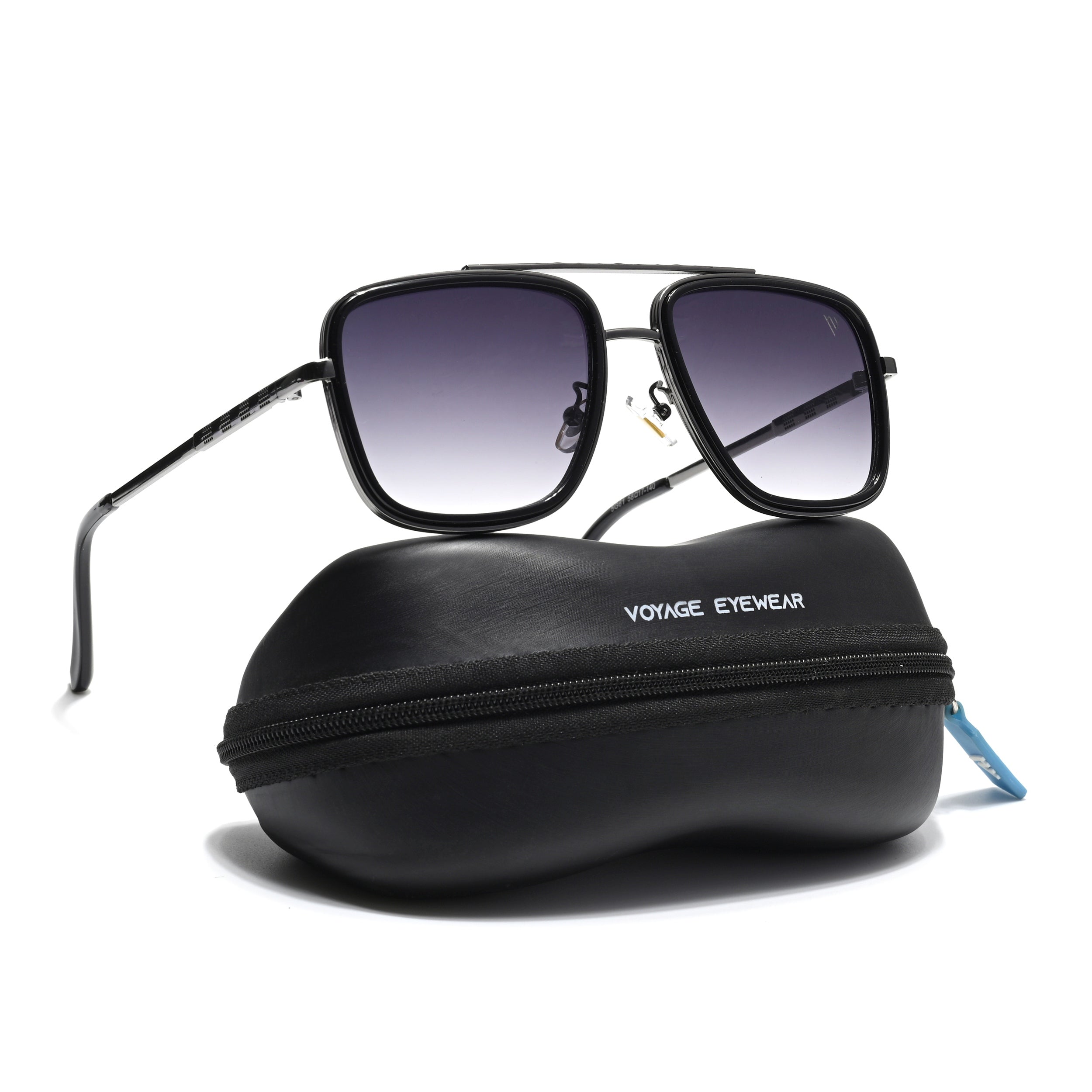 Alpha | Grey Wayfarer Sunglasses | Olive Lens - MG6735