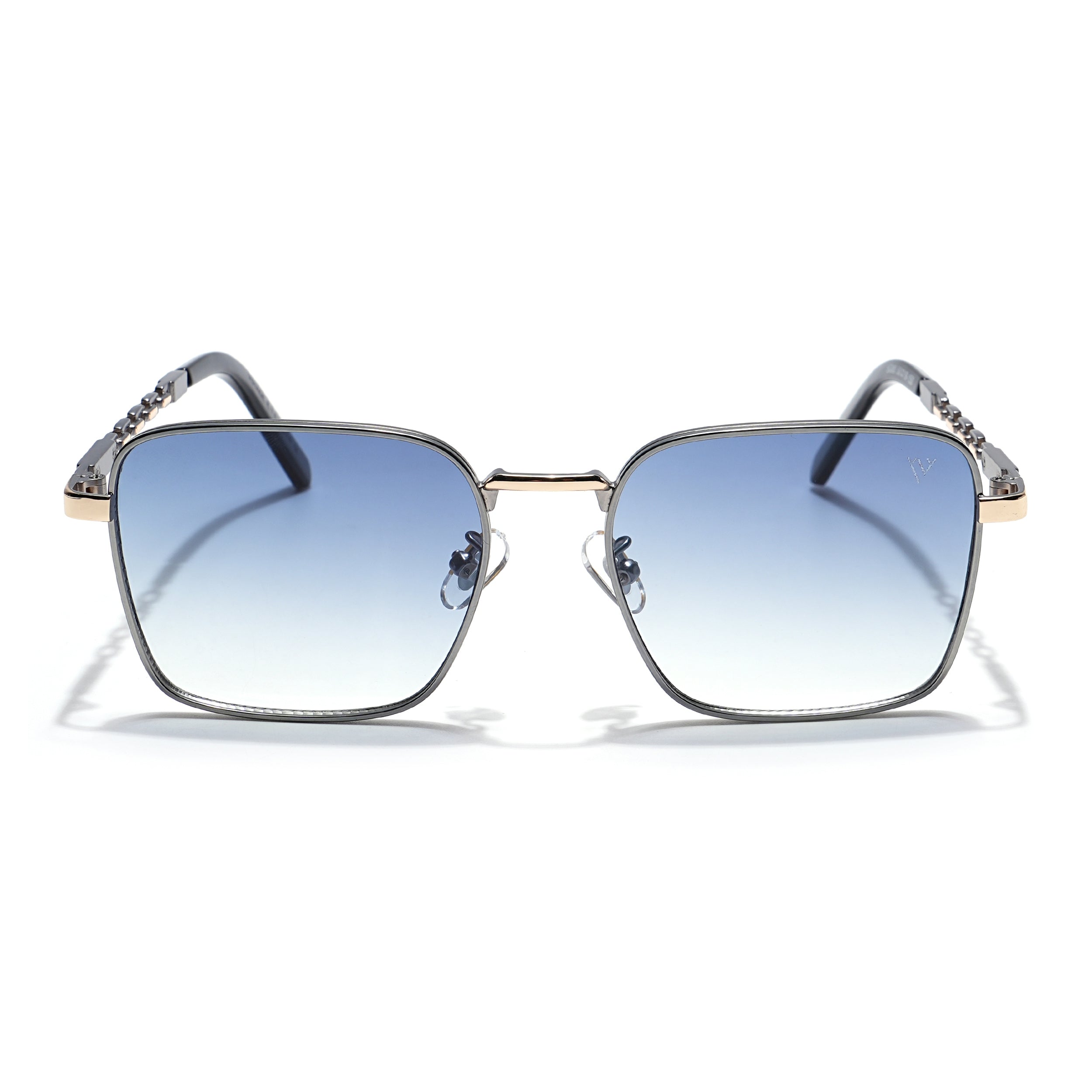 Square Sunglasses (Grey & Clear Lens | Silver Frame - MG6010)