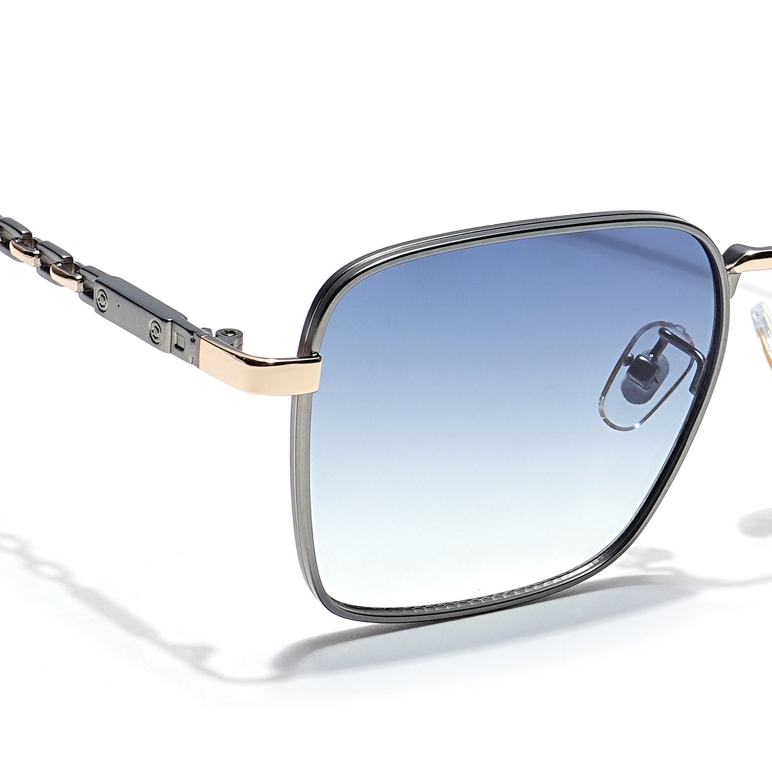 Square Sunglasses (Grey & Clear Lens | Silver Frame - MG6010)