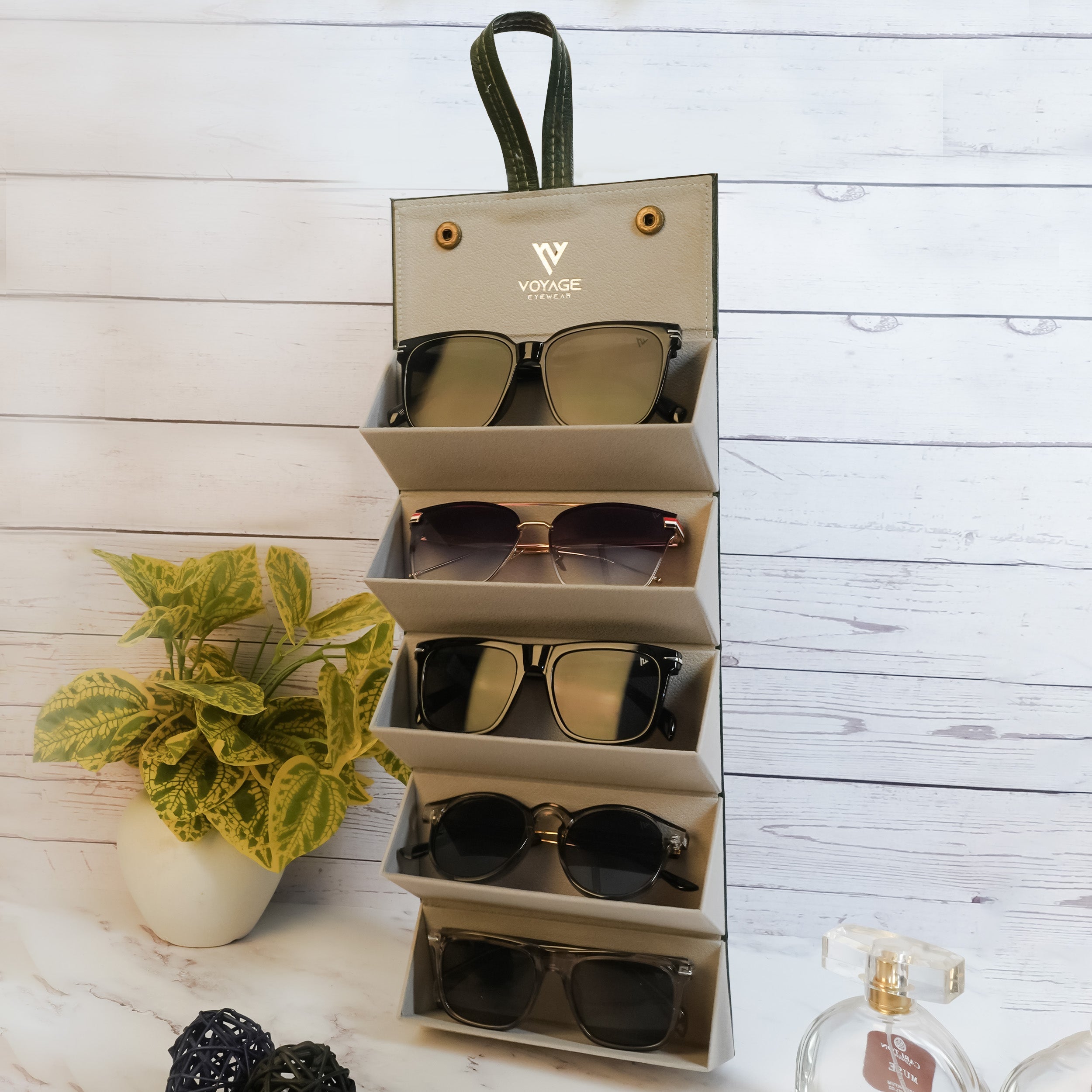 Voyage Green Sunglasses or Eyeglasses Storage Box