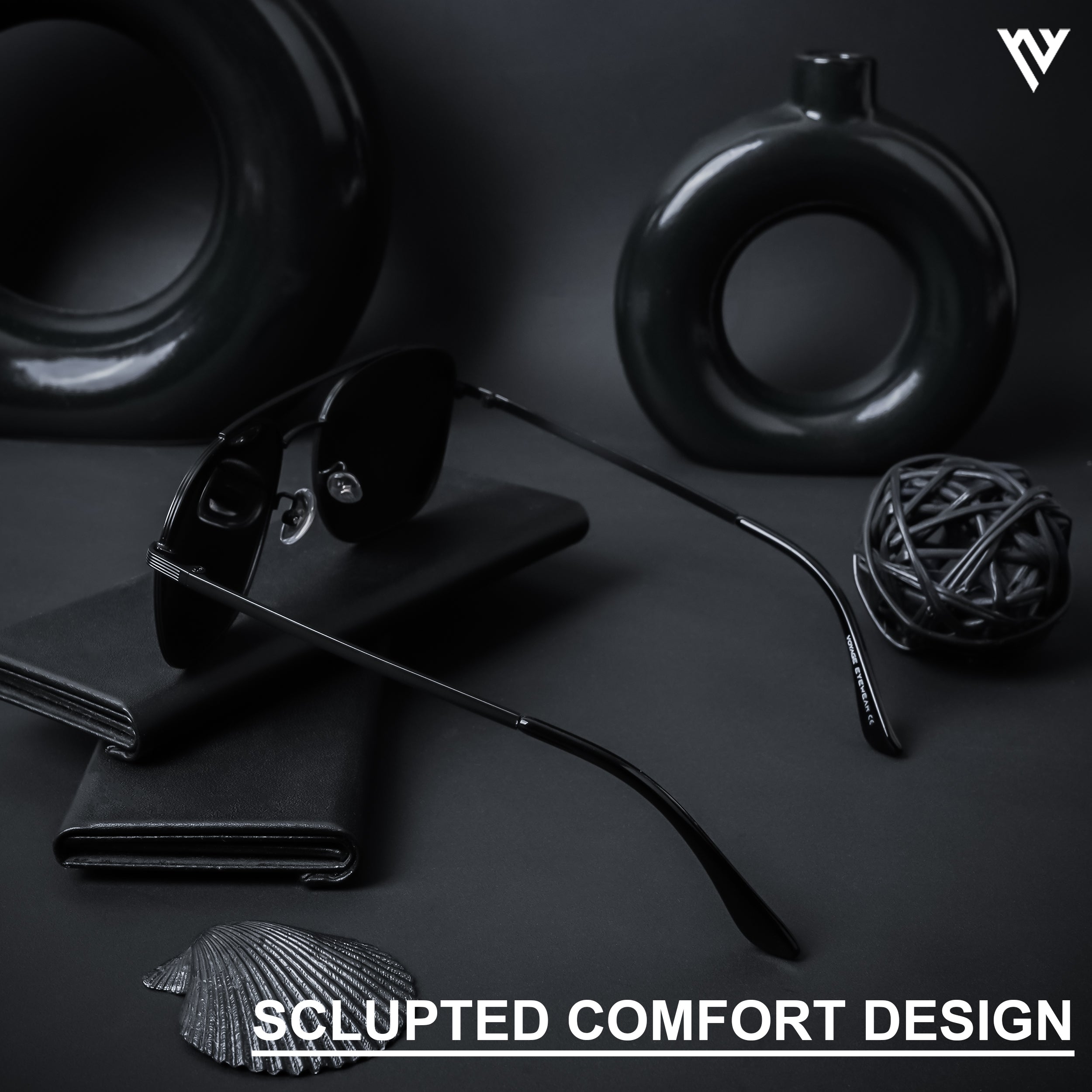 The Muse | Black Polarized Wayfarer Sunglasses - PMG4582