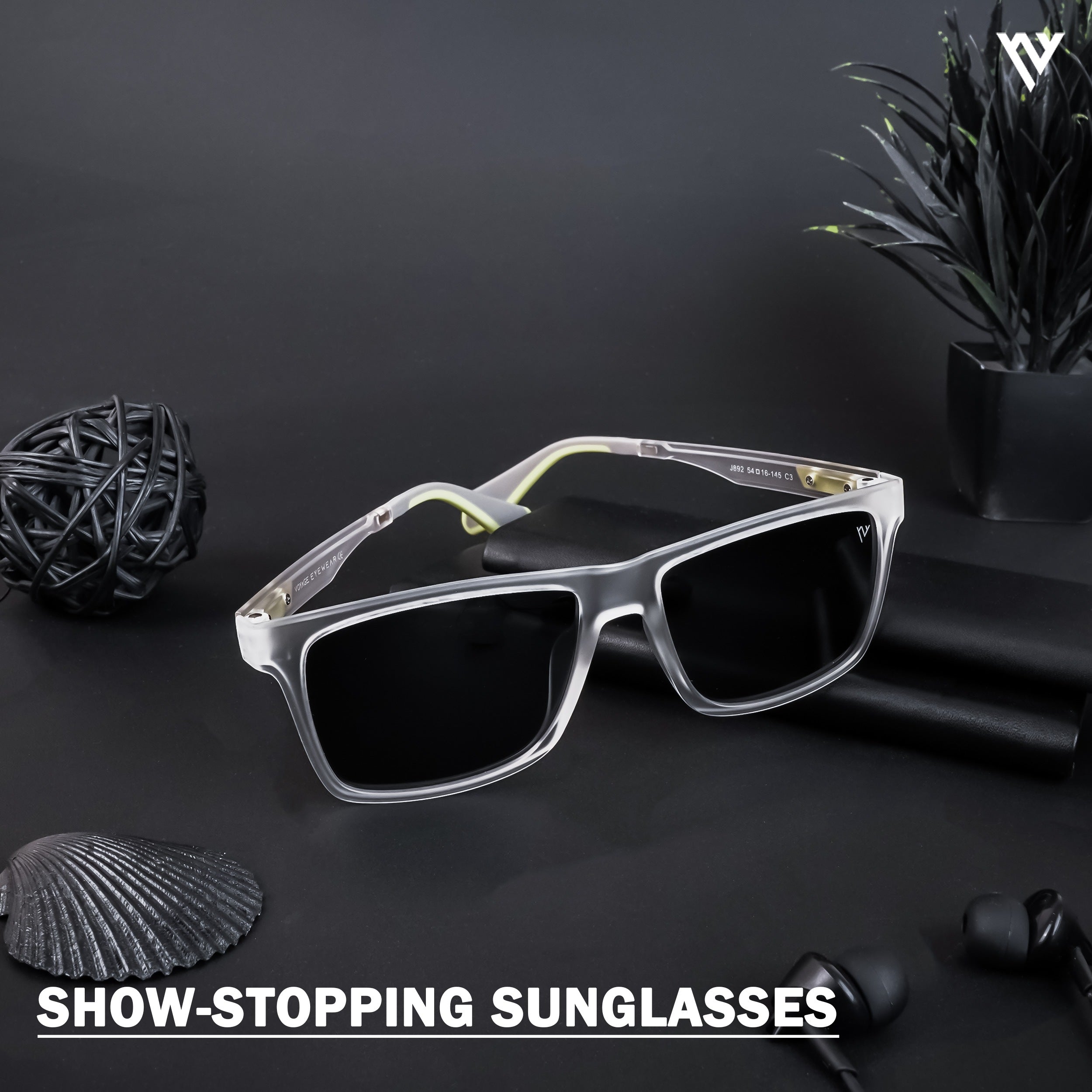 Voyage Active Transparent Polarized Wayfarer Sunglasses for Men & Women - PMG4476