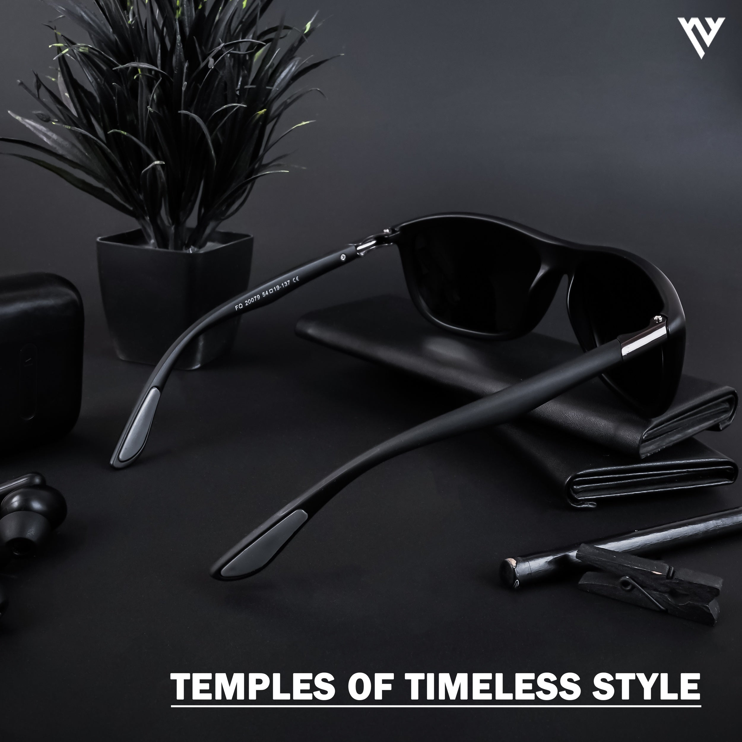 Voyage Exclusive Matt Black Polarized Wrap Around Sunglasses for Men & Women (20079PMG4451)