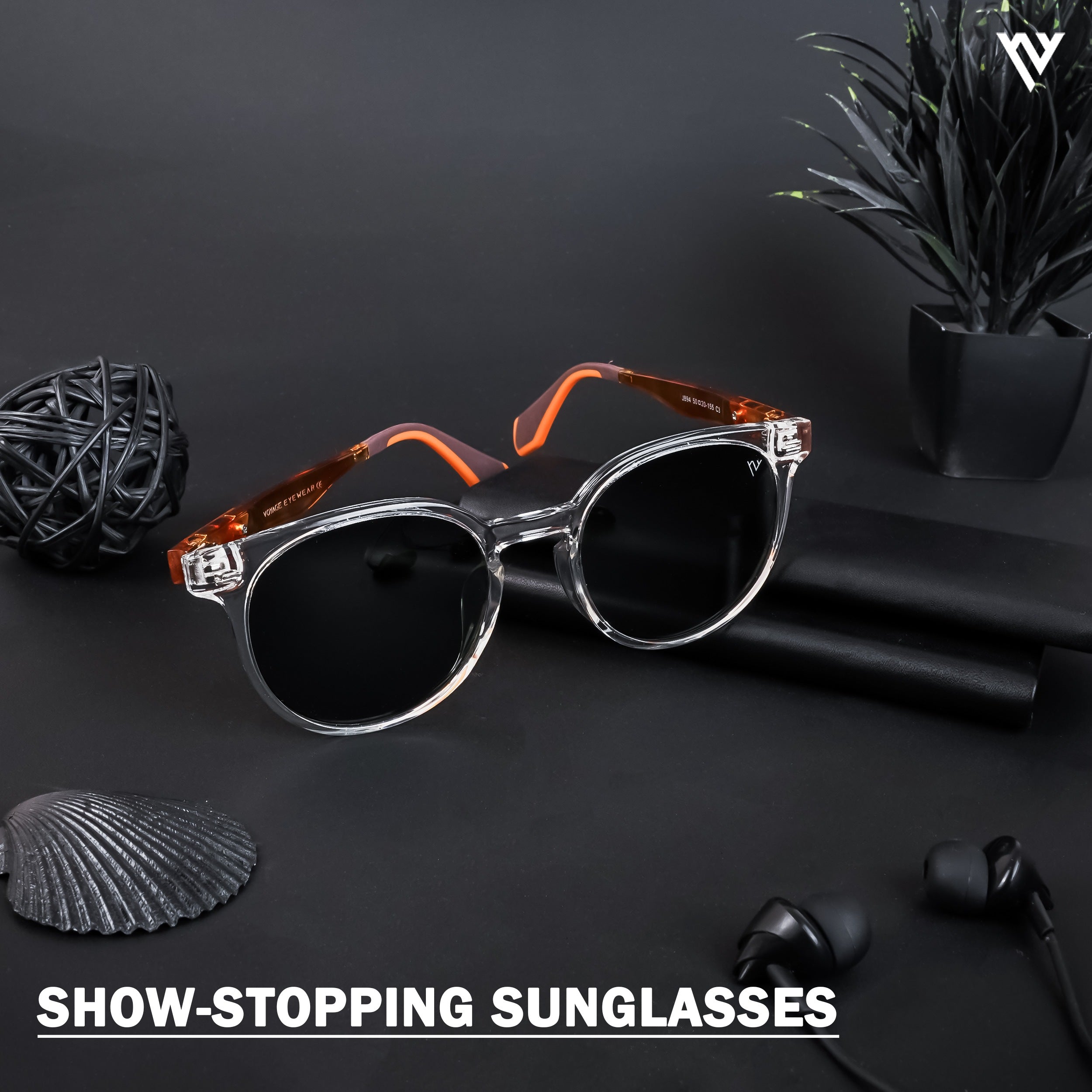 Voyage Active Transparent Polarized Round Sunglasses for Men & Women - PMG4471