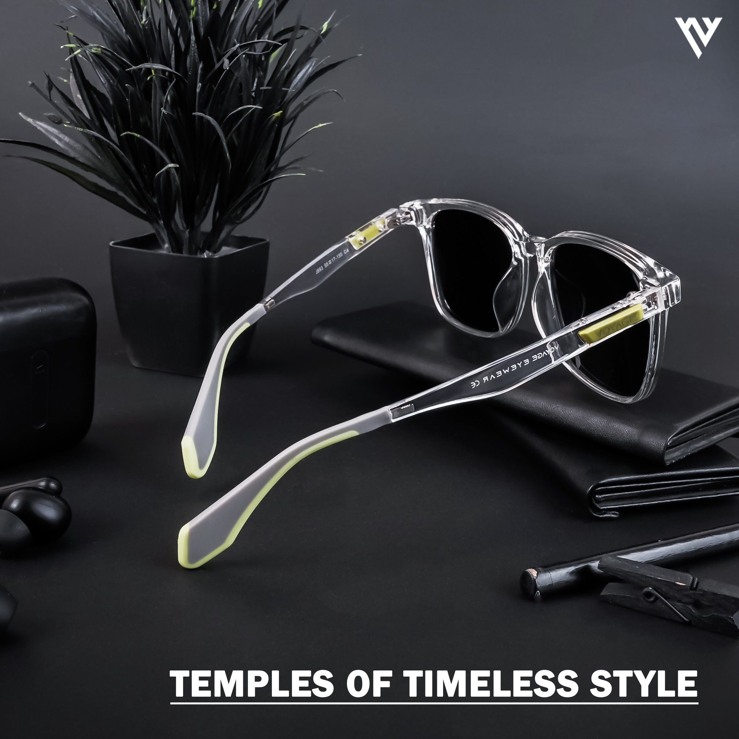 Voyage Exclusive Transparent Polarized Wayfarer Sunglasses for Men & Women (893PMG4463)