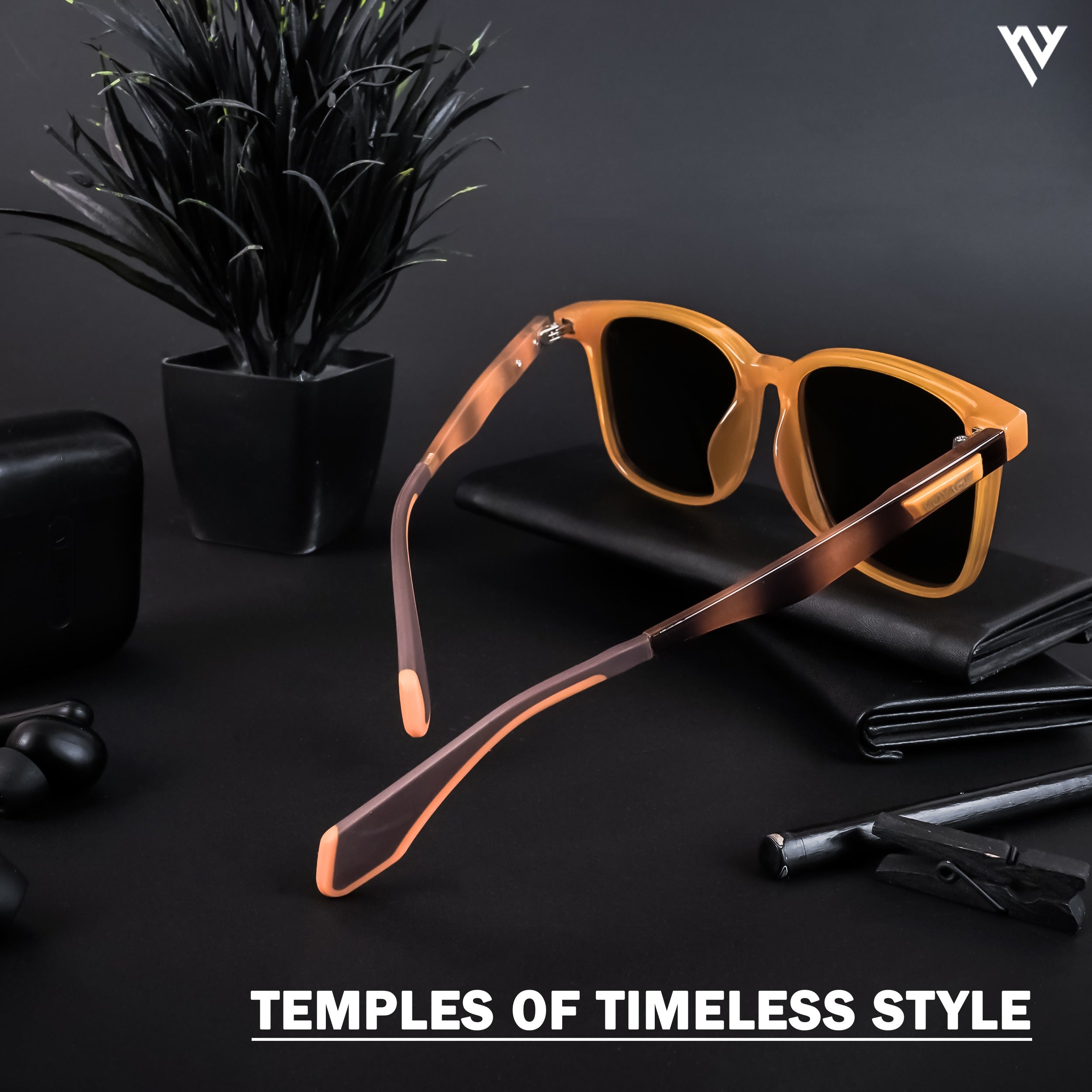 Active Brown Polarized Wayfarer Sunglasses - PMG4462