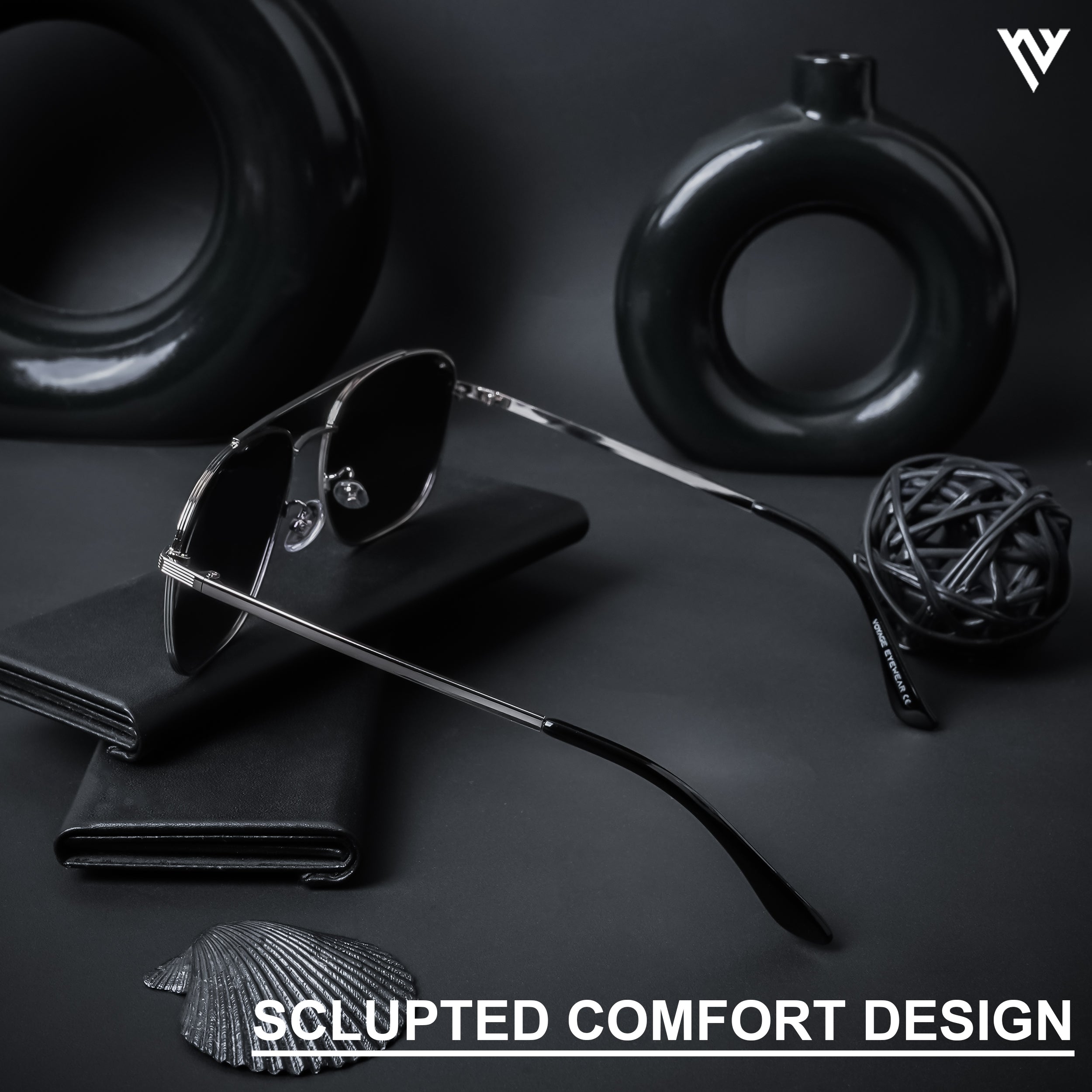 The Muse | Grey Polarized Wayfarer Sunglasses - PMG4583