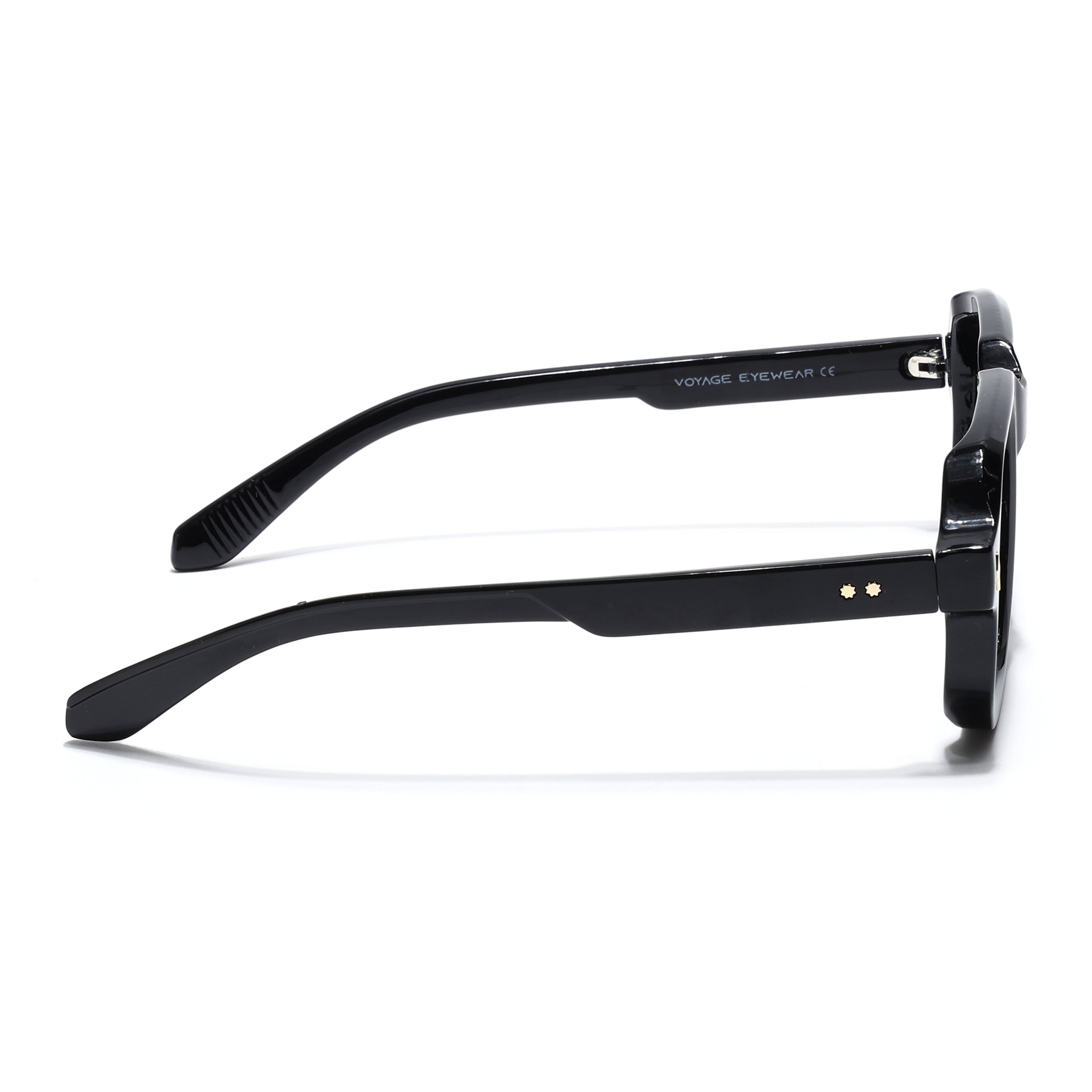 Wayfarer Sunglasses for Men & Women (Black Lens | Black Frame - MG7662)