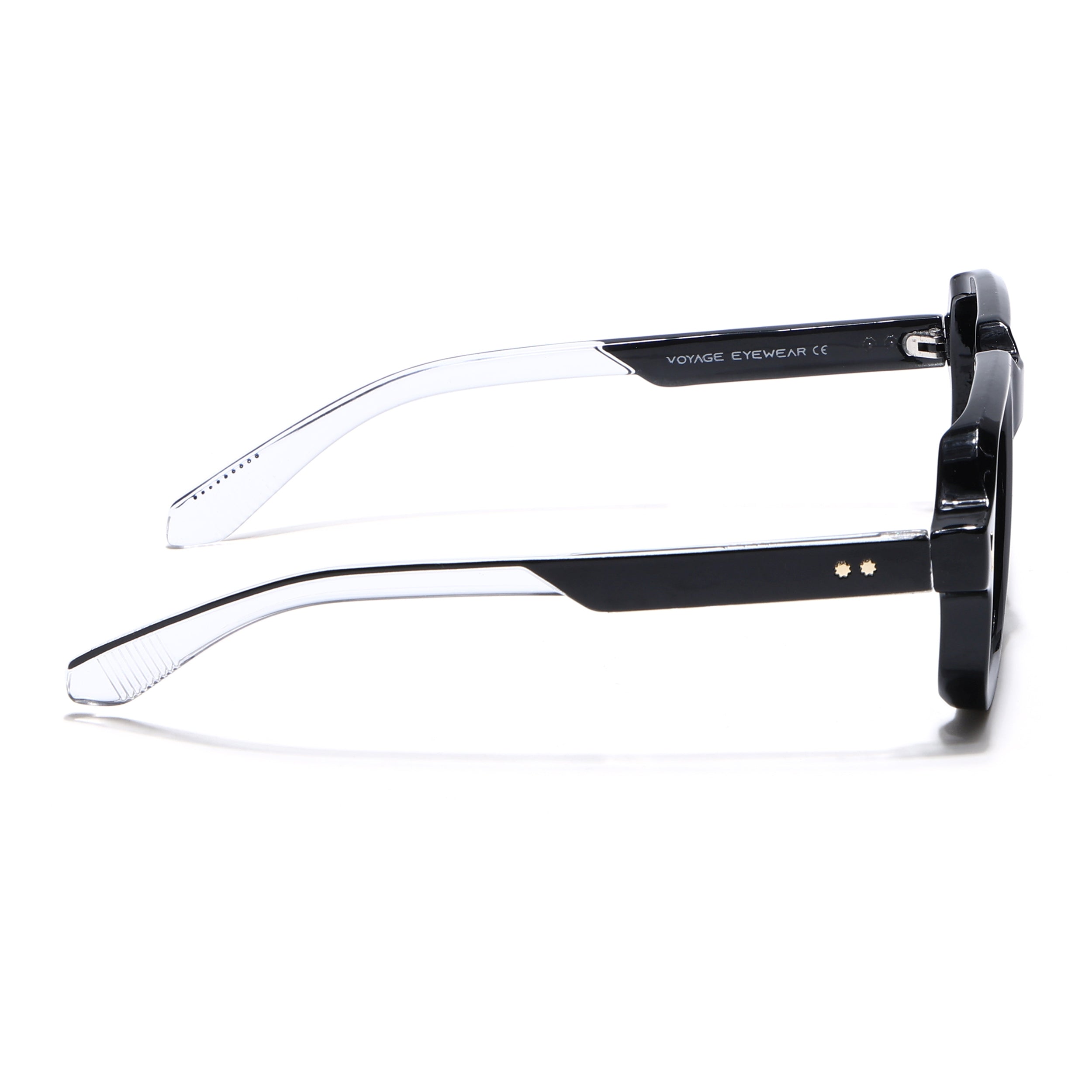 Wayfarer Sunglasses for Men & Women (Black Lens | Black Frame - MG7663)