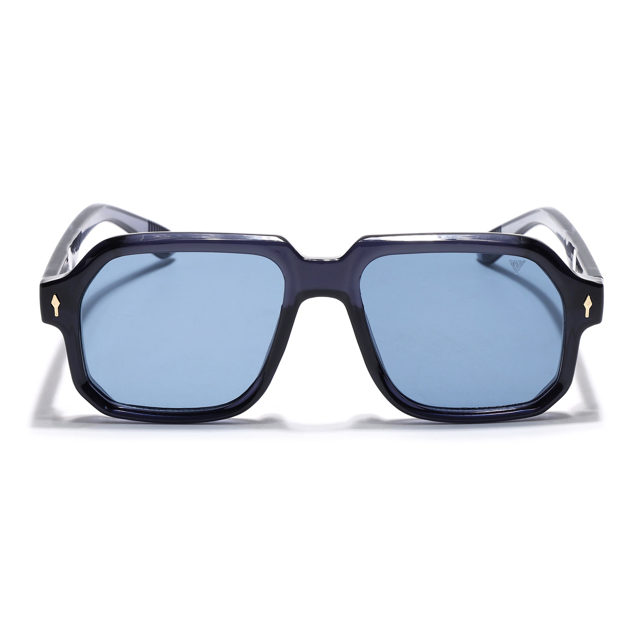 Wayfarer Sunglasses for Men & Women (Blue Lens | Blue Frame - MG7664)