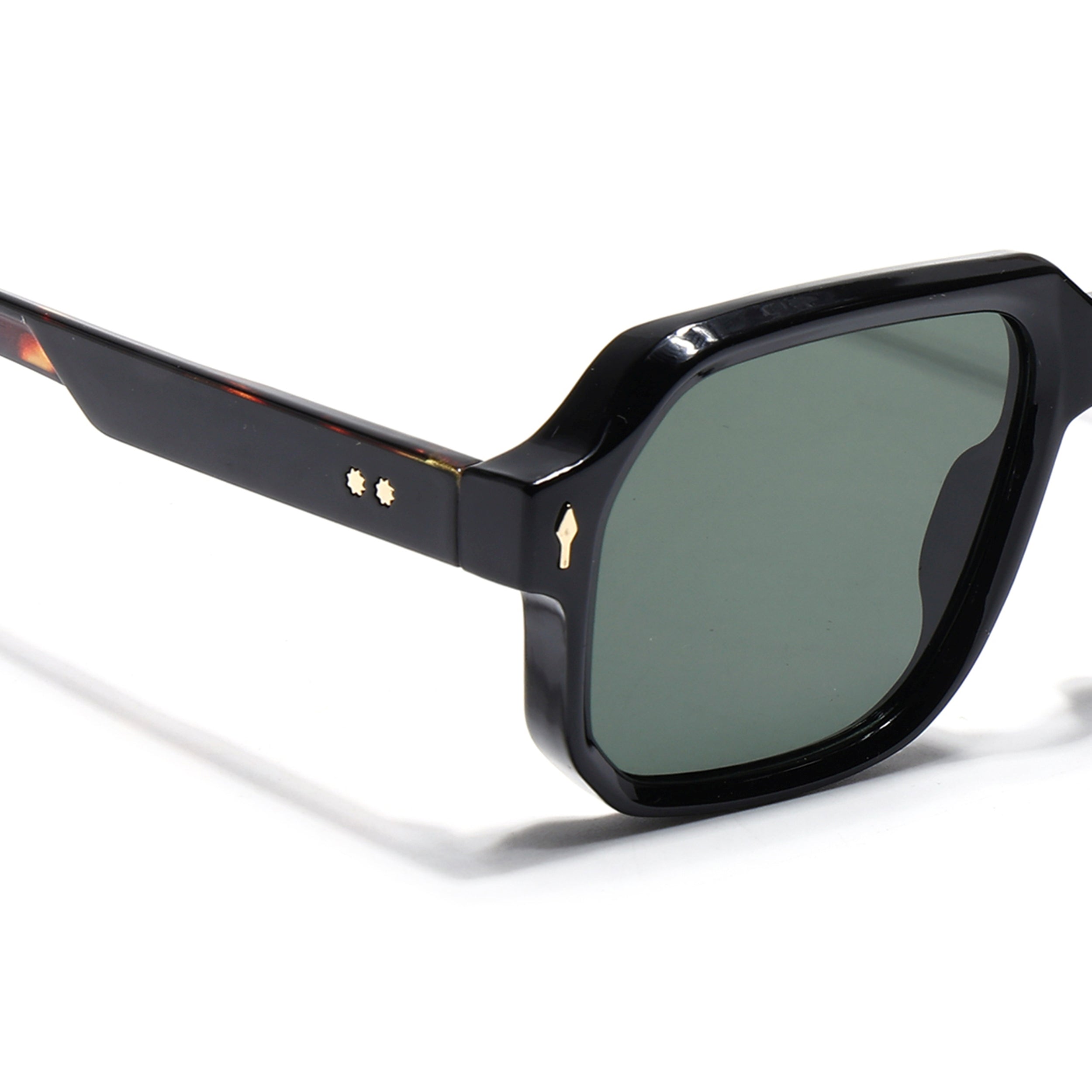 Wayfarer Sunglasses for Men & Women (Green Lens | Black Frame - MG7665)
