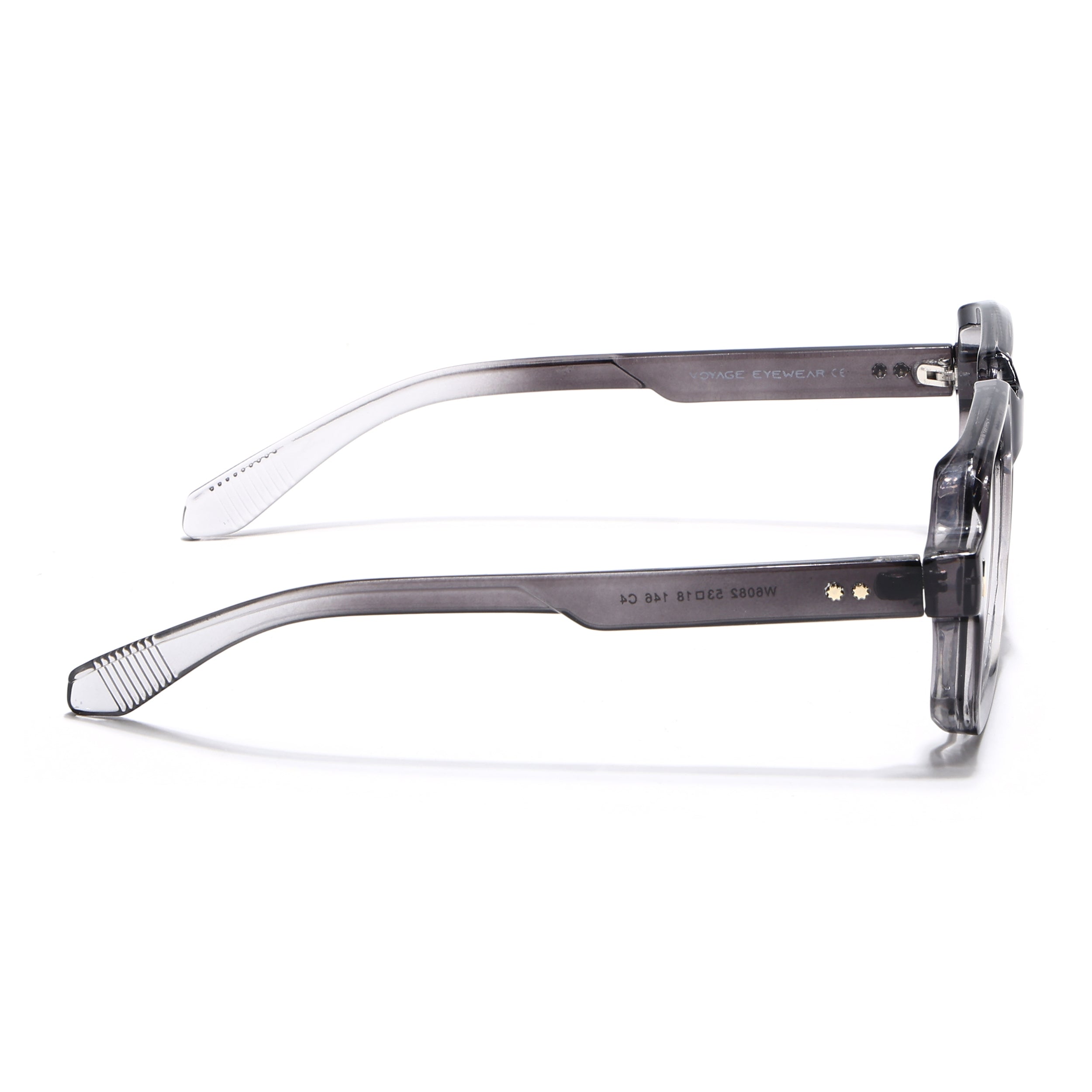 Wayfarer Sunglasses for Men & Women (Grey & Clear Lens | Grey & Transparent Frame - MG7666)
