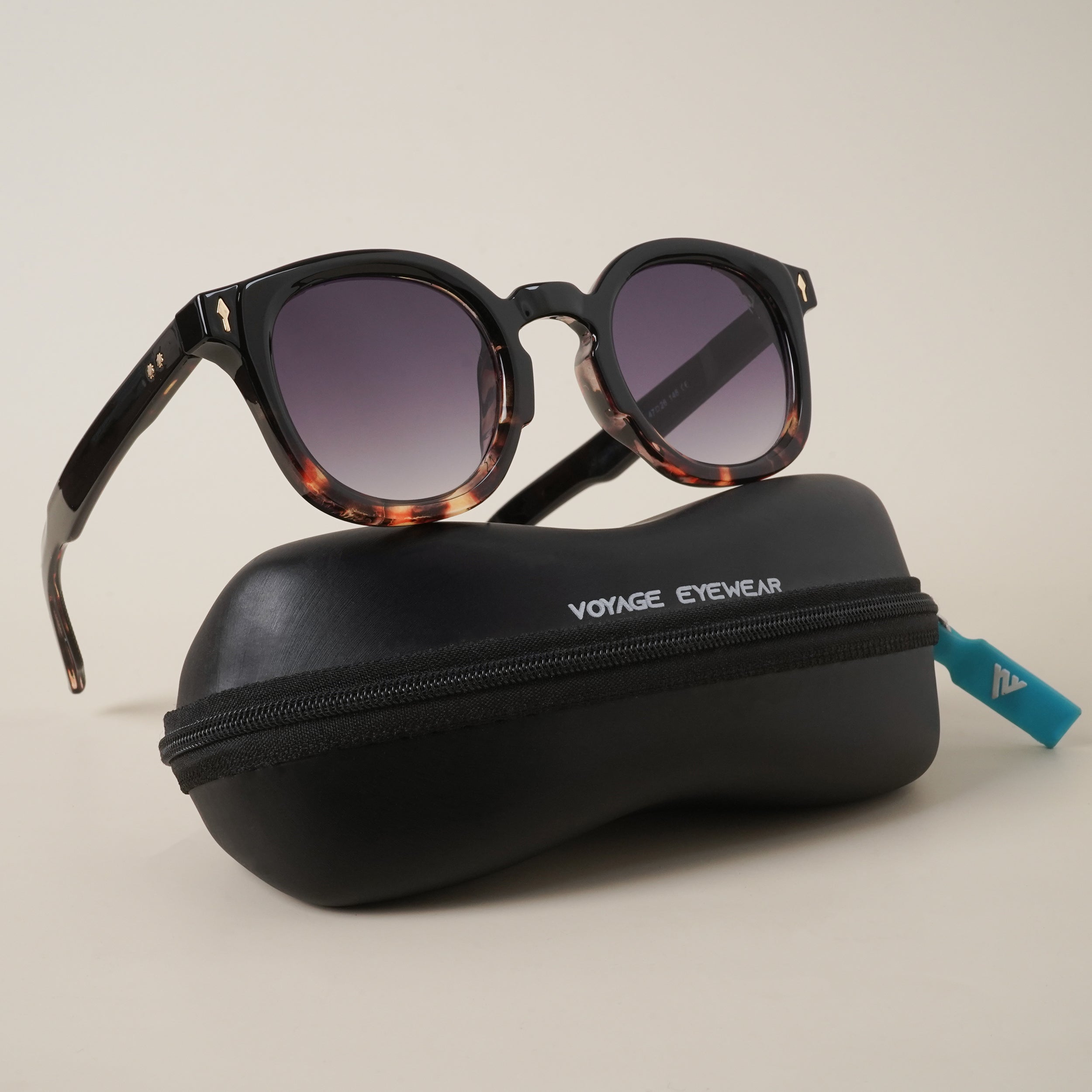 Voyage Grey & Clear Round Sunglasses (65015MG3807)