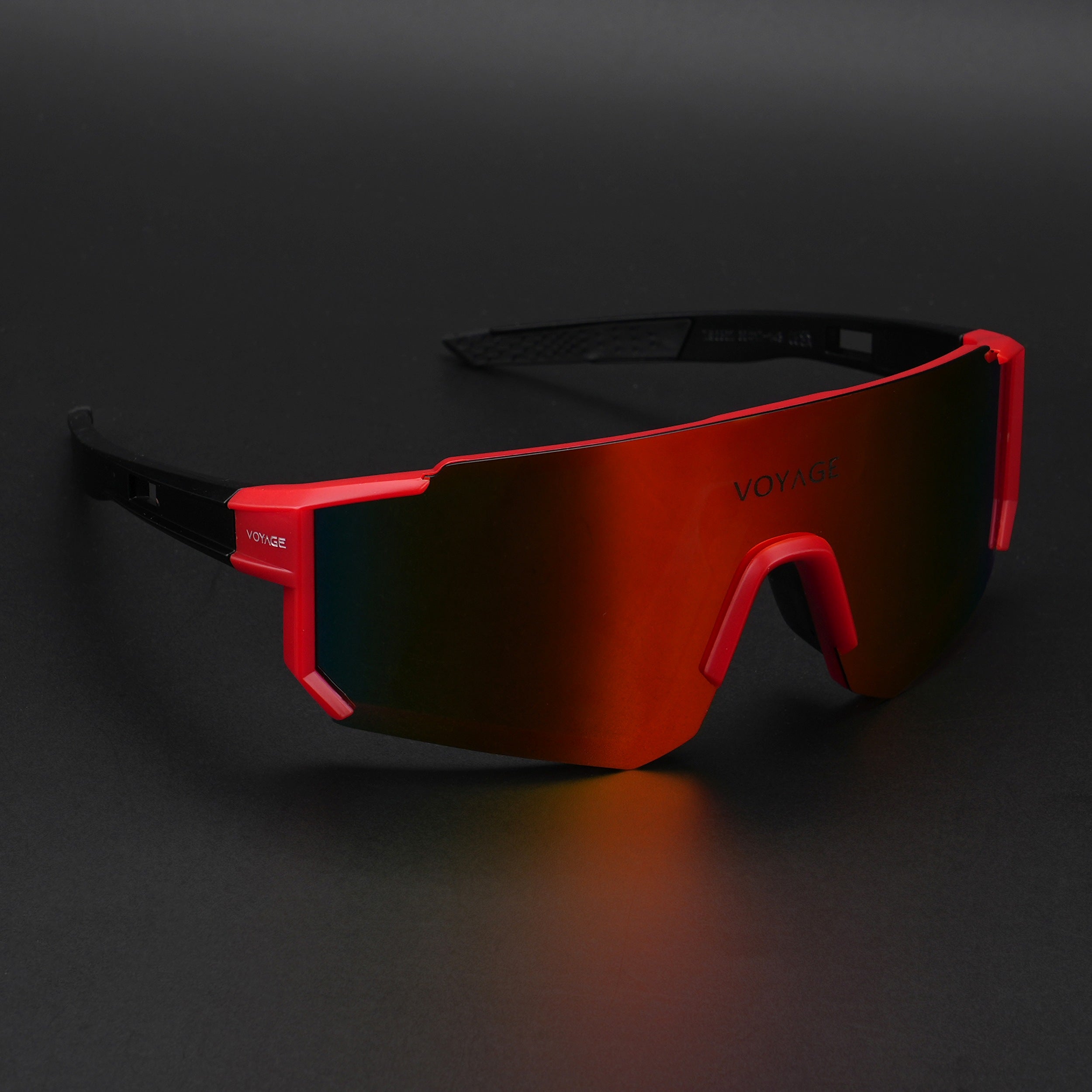 Drift Polarized Sunglasses (Multicolor Lens | Red Frame - PMG5597)