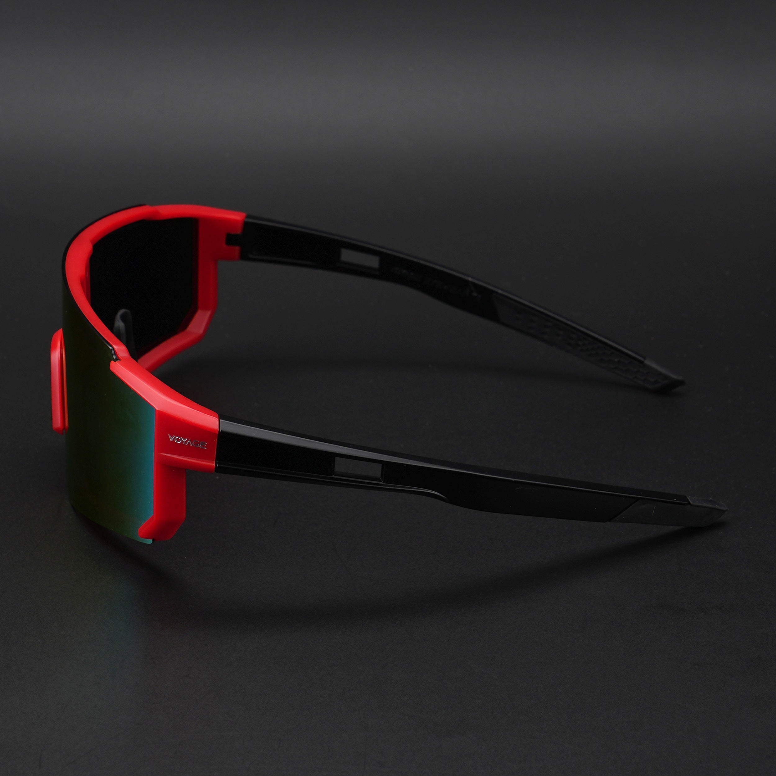 Drift Polarized Sunglasses (Multicolor Lens | Red Frame - PMG5597)