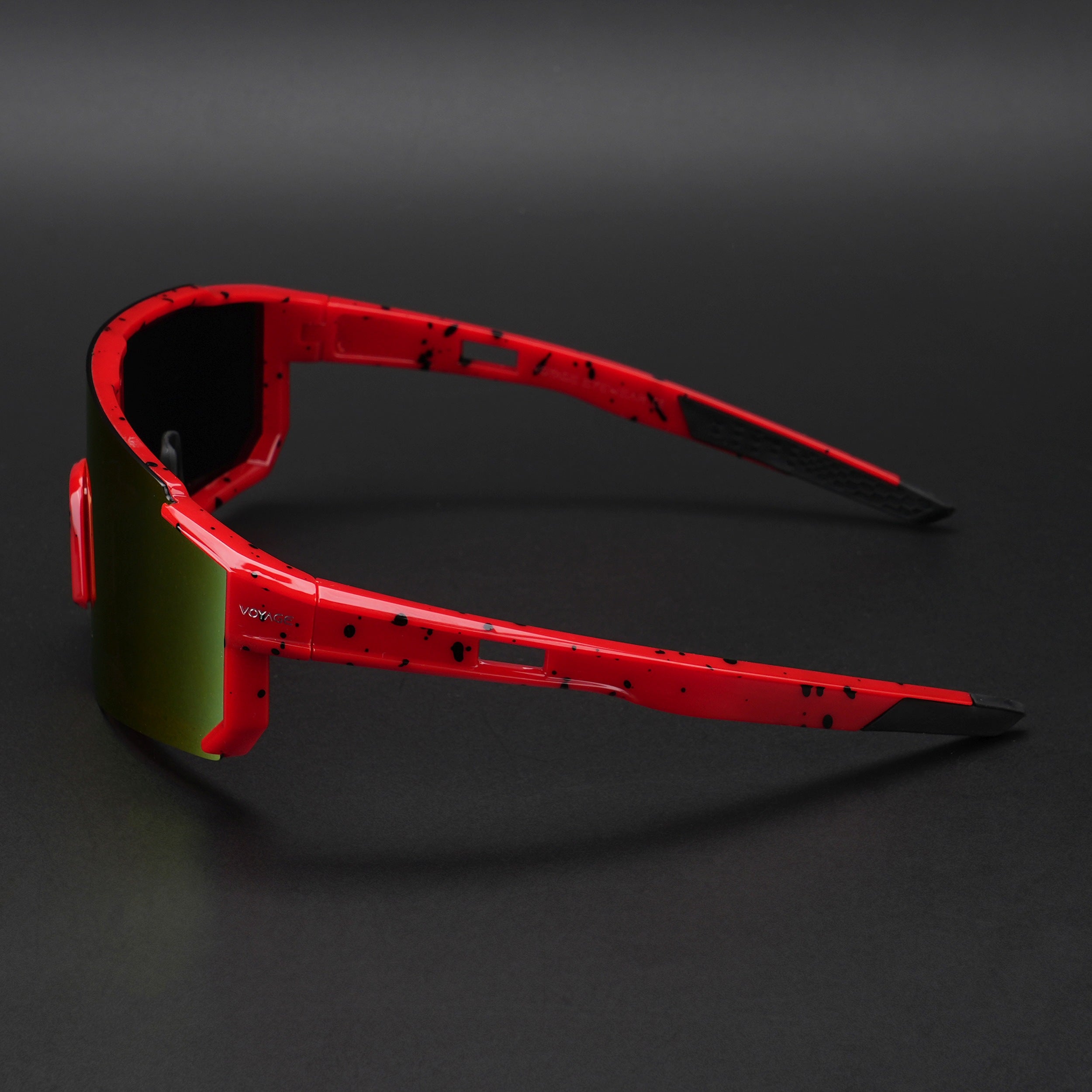Drift Polarized Sunglasses (Multicolor Lens | Red Frame - PMG5598)