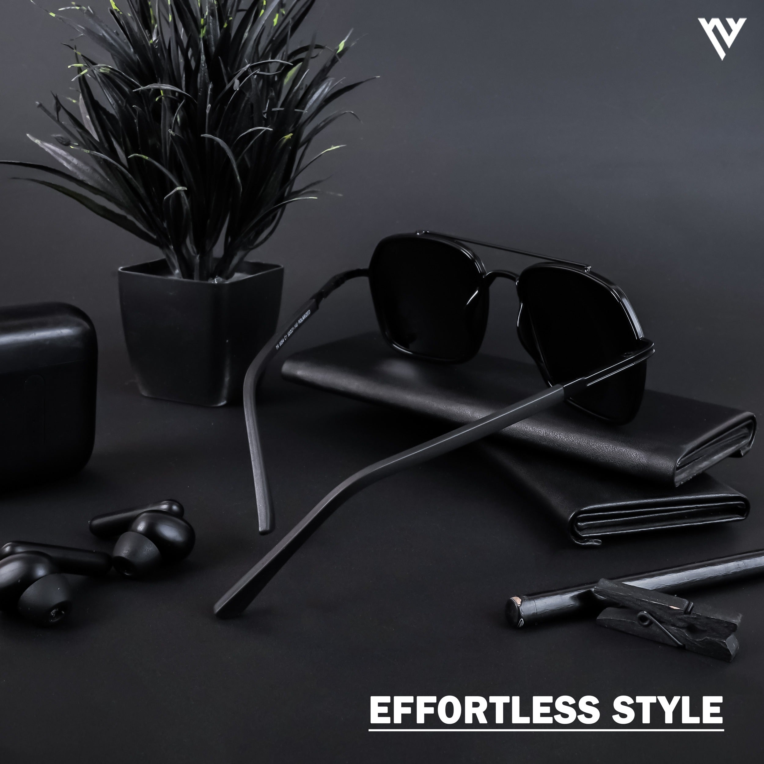 Voyage Exclusive Black Polarized Wayfarer Sunglasses for Men & Women (TR8054PMG4479)