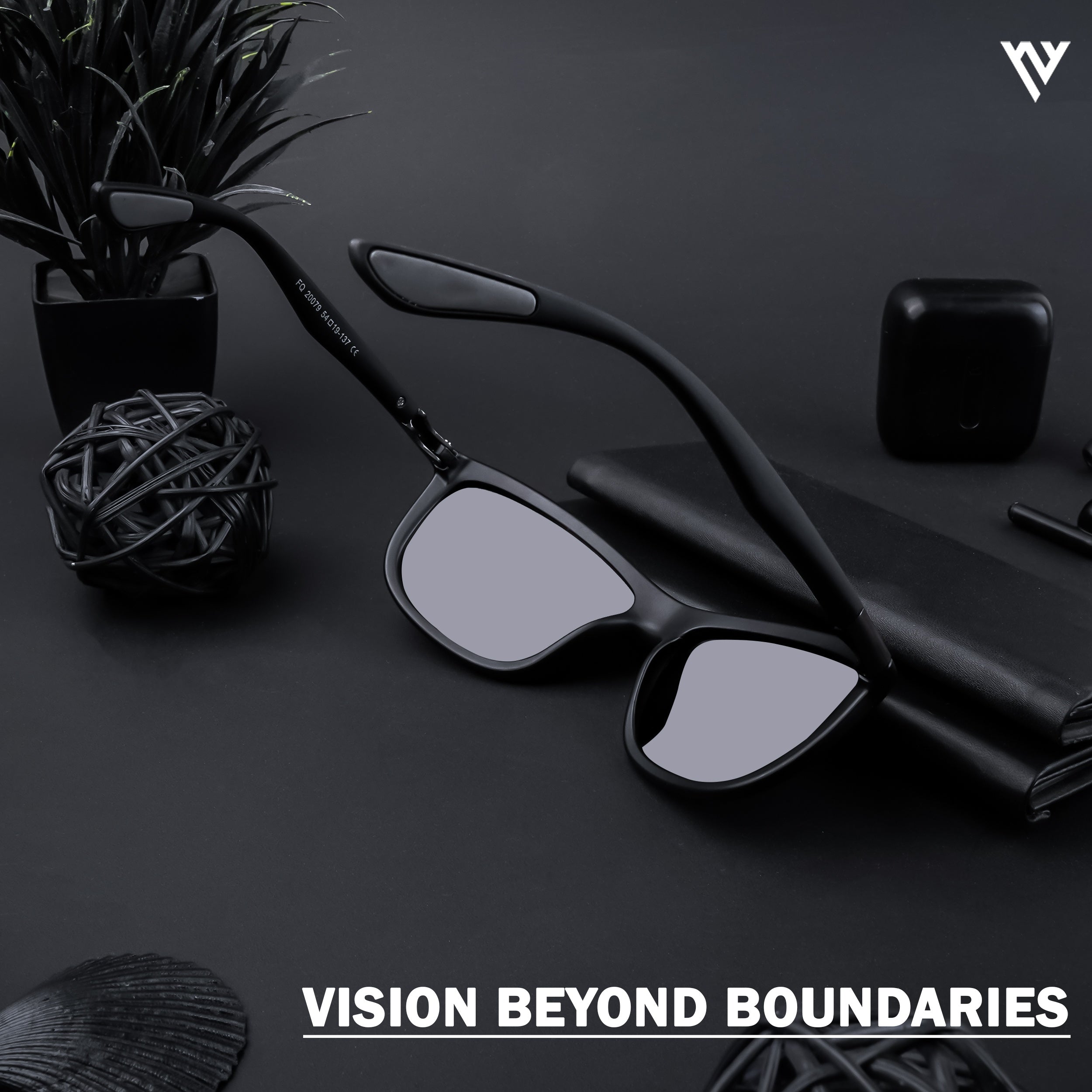 Voyage Exclusive Matt Black Polarized Wrap Around Sunglasses for Men & Women (20079PMG4451)