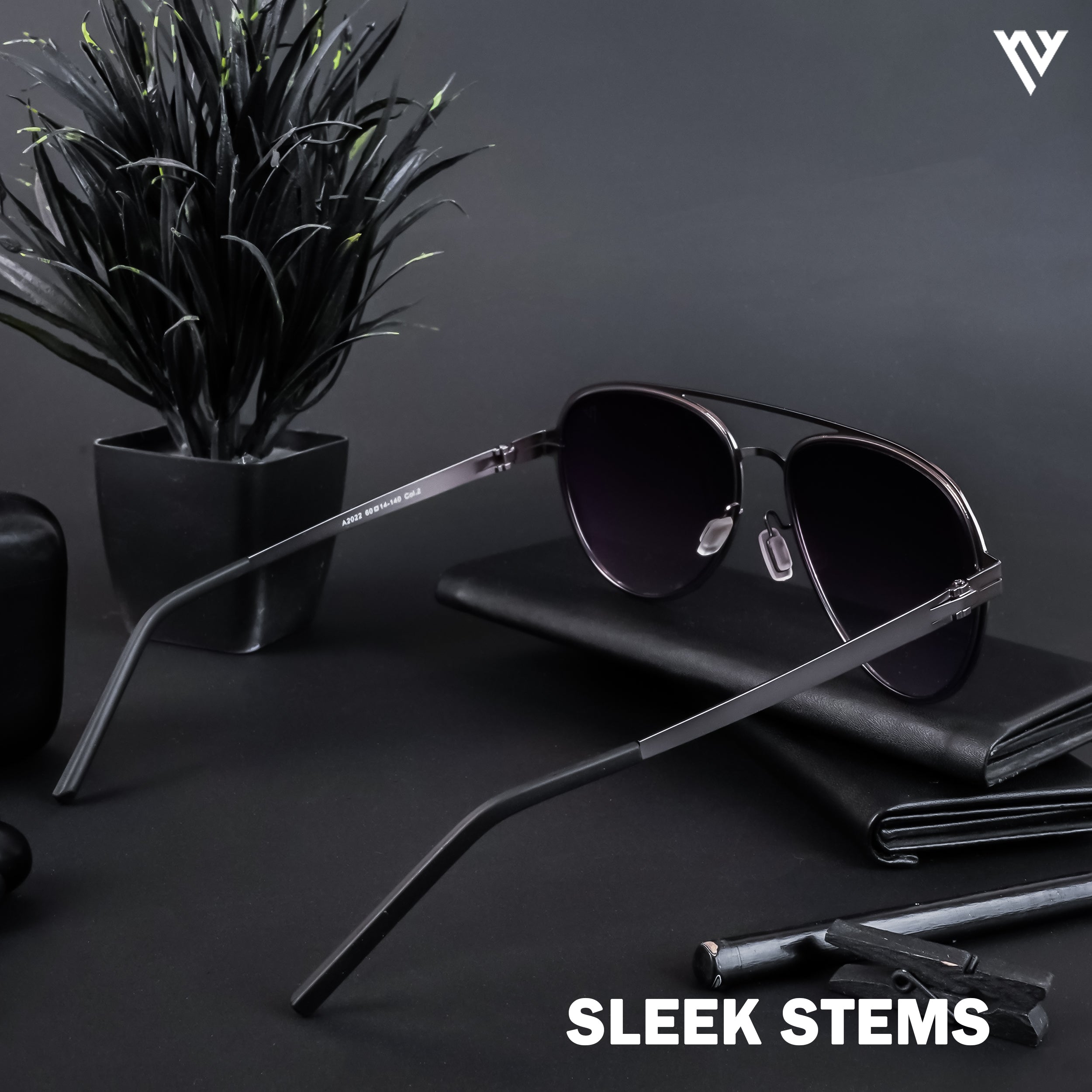 Silver Polarized Aviator Sunglasses - PMG4290