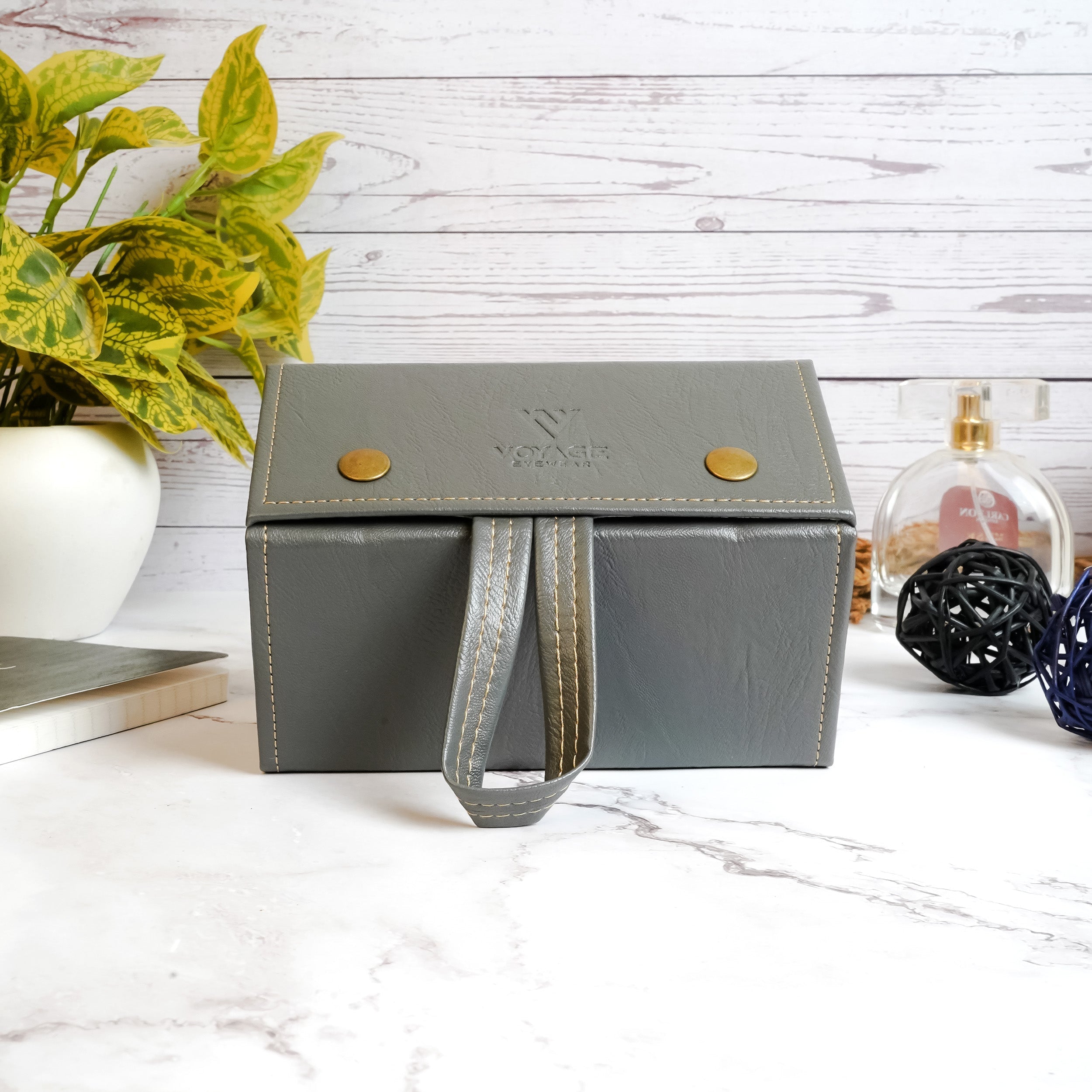 Voyage Grey Sunglasses or Eyeglasses Storage Box