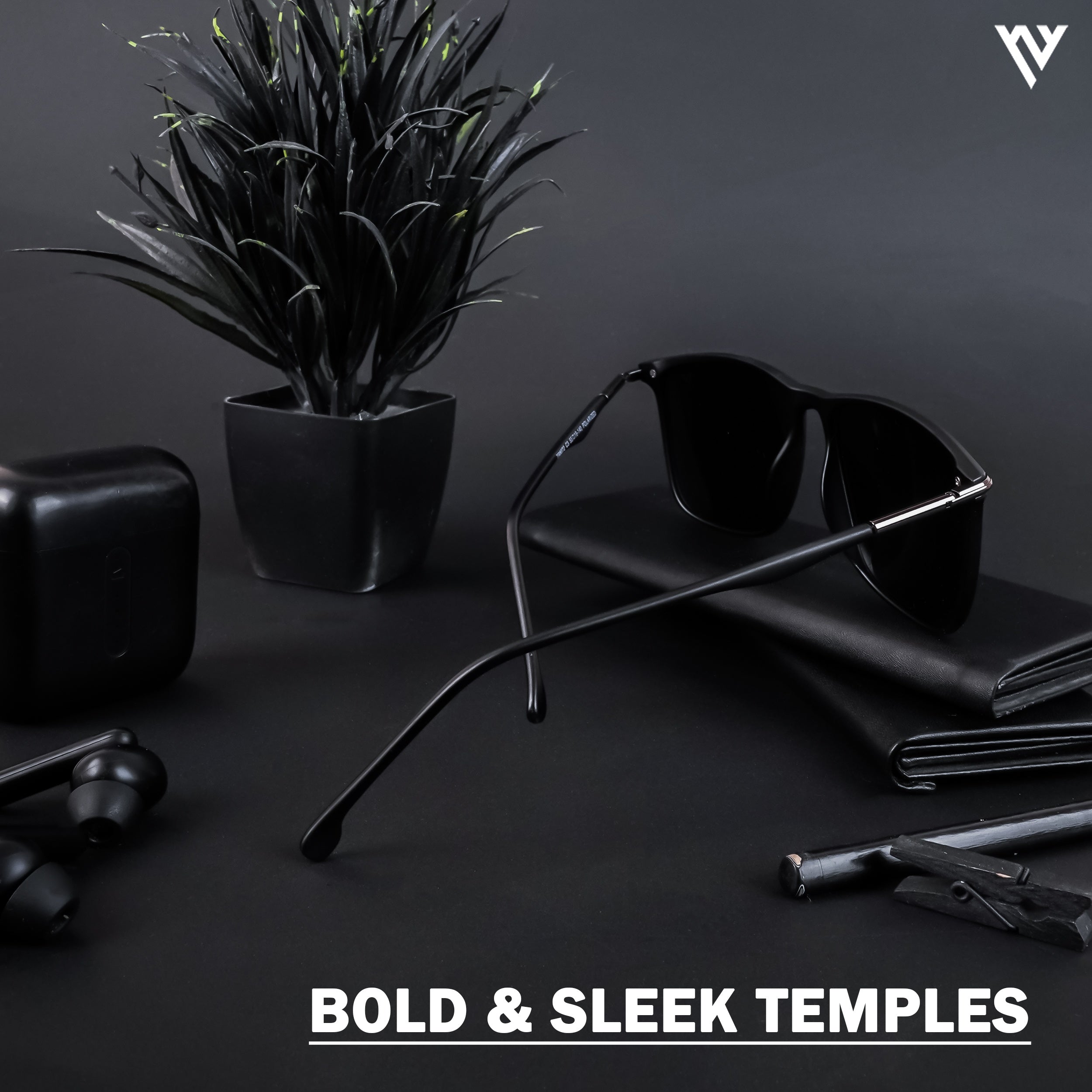 Voyage Exclusive Matt Black Polarized Wayfarer Sunglasses for Men & Women (TR8072PMG4300)